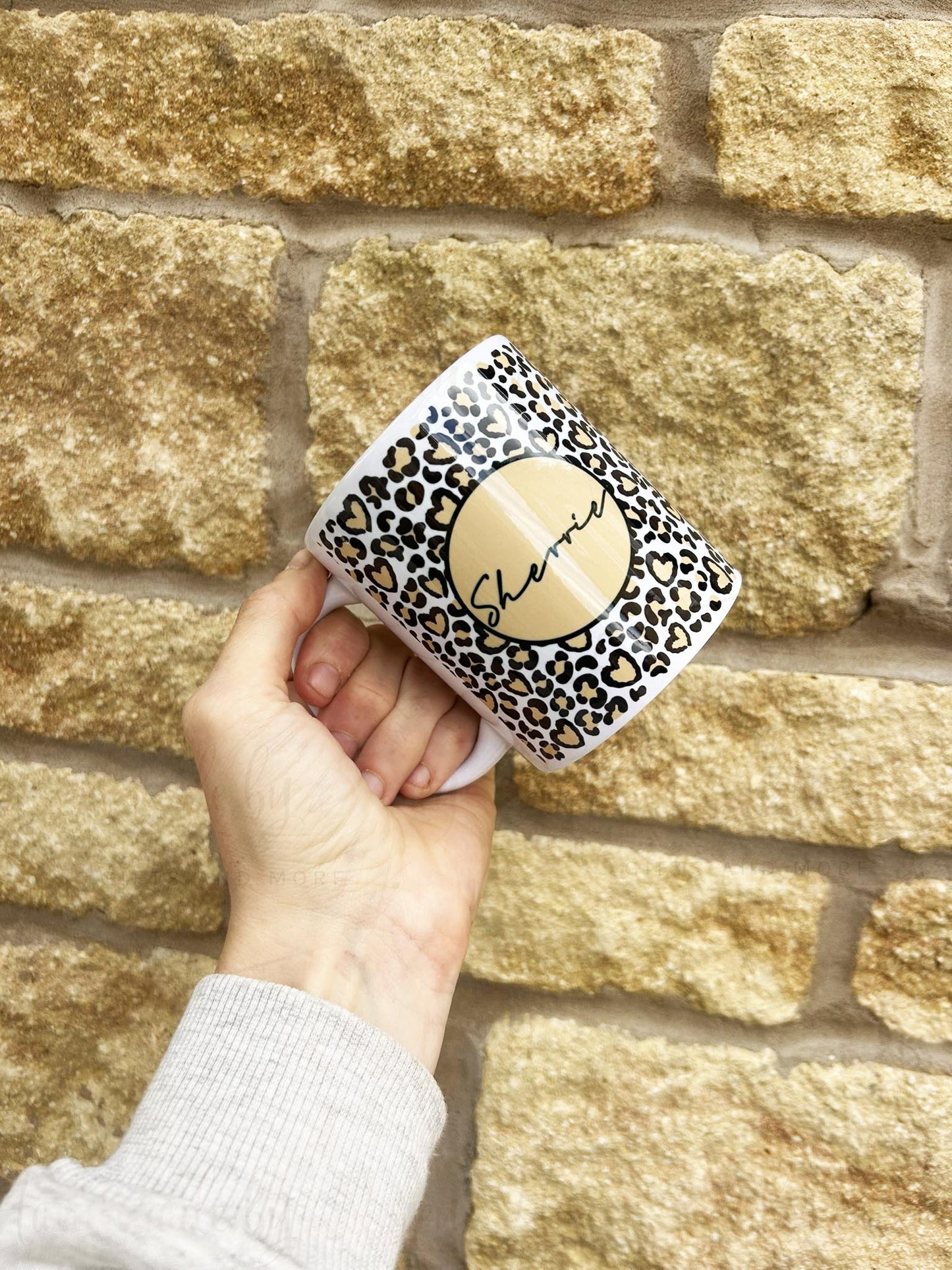 Personalised Leopard Print Ceramic Mug
