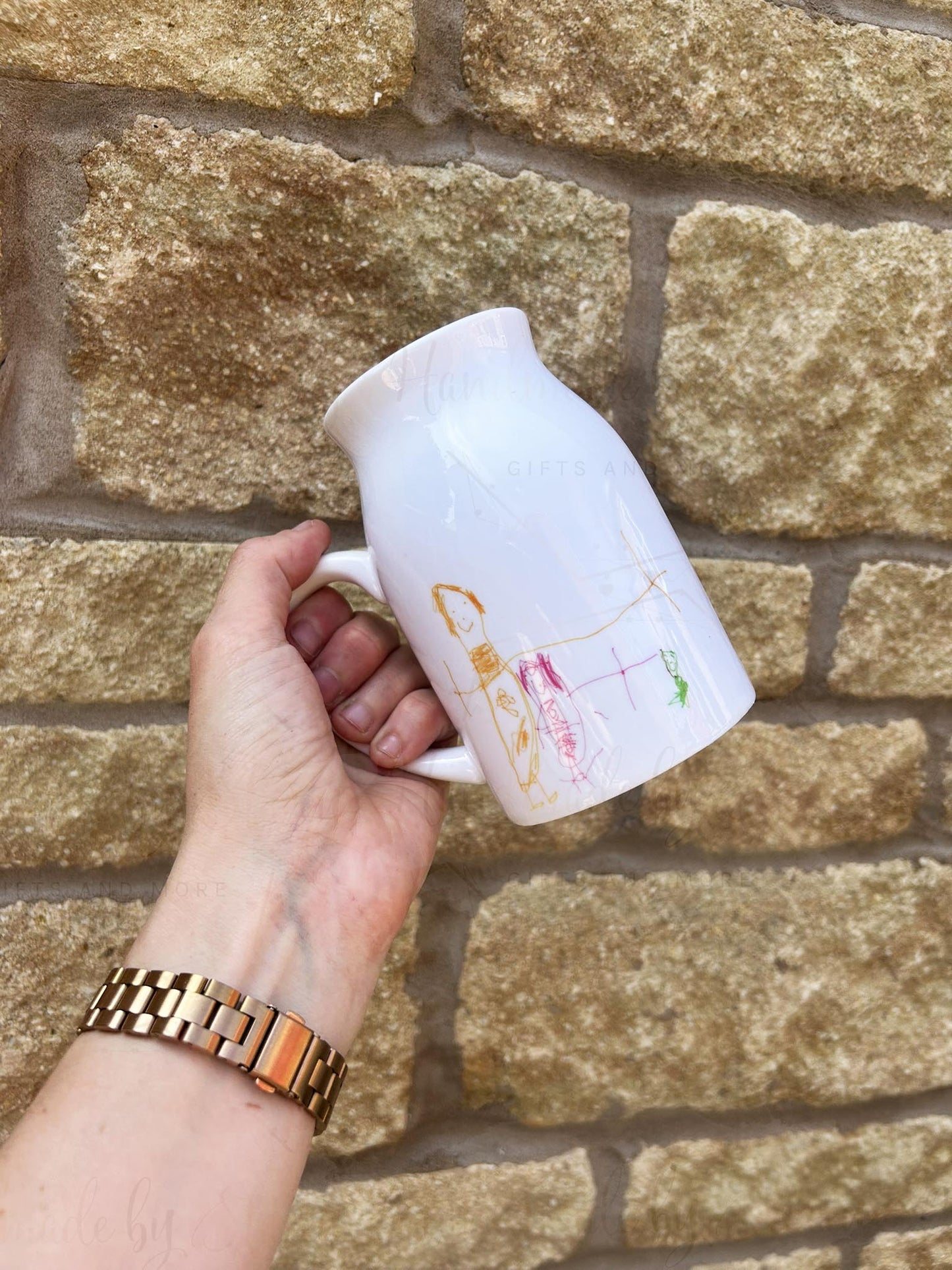 Personalised Ceramic Child Artwork Jug