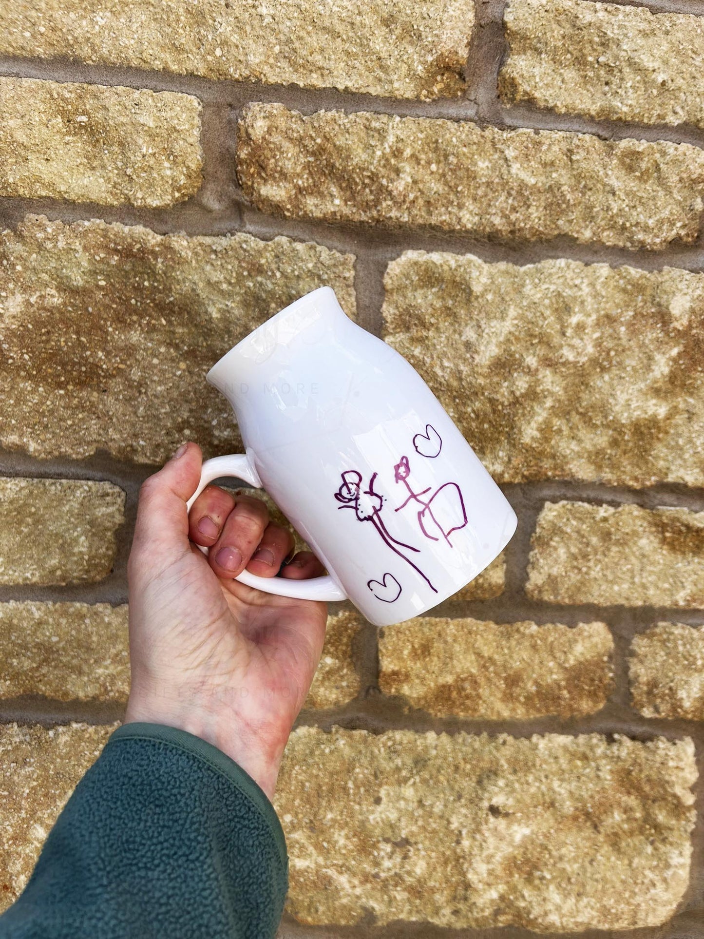 Personalised Ceramic Child Artwork Jug
