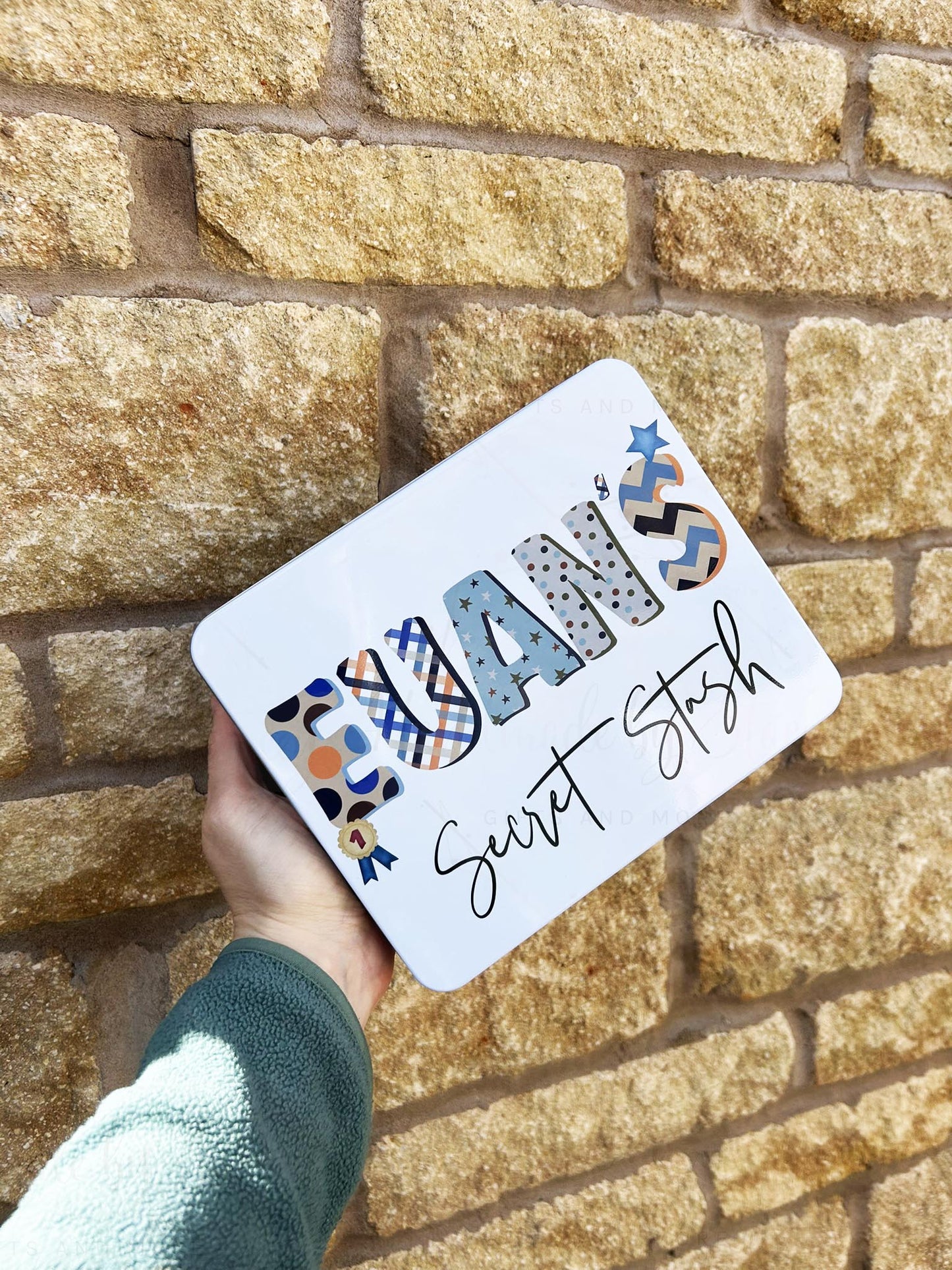 Personalised Novelty Bits & Bobs Alphabet Metal Tin