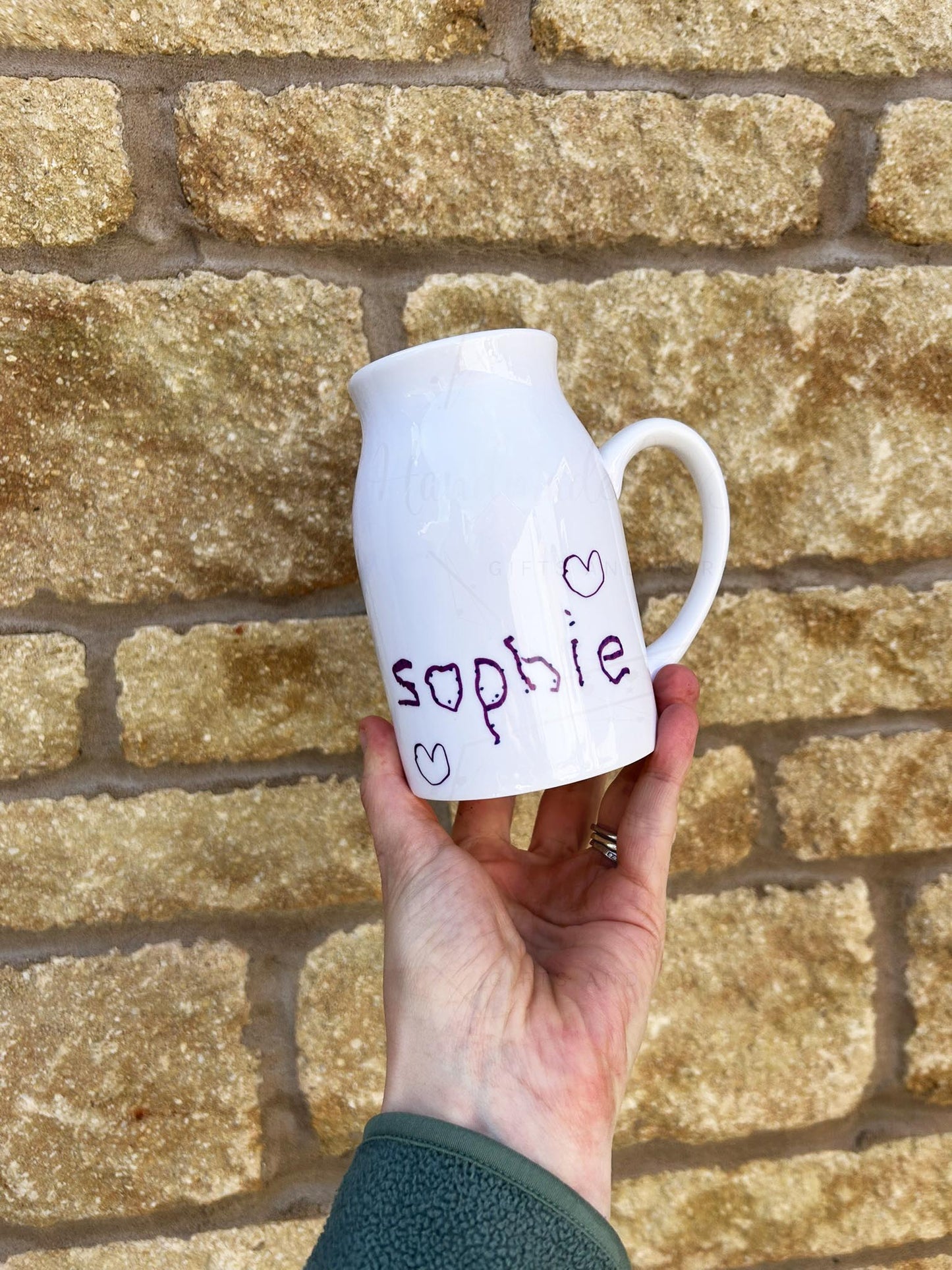 Personalised Ceramic Child Artwork Jug