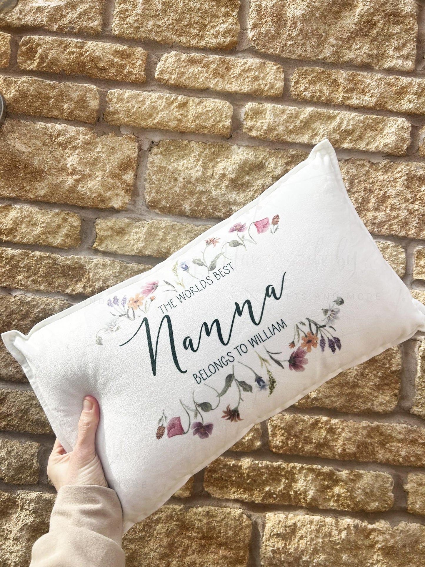 Personalised 30x50cm Wildflower Cushion & Inner