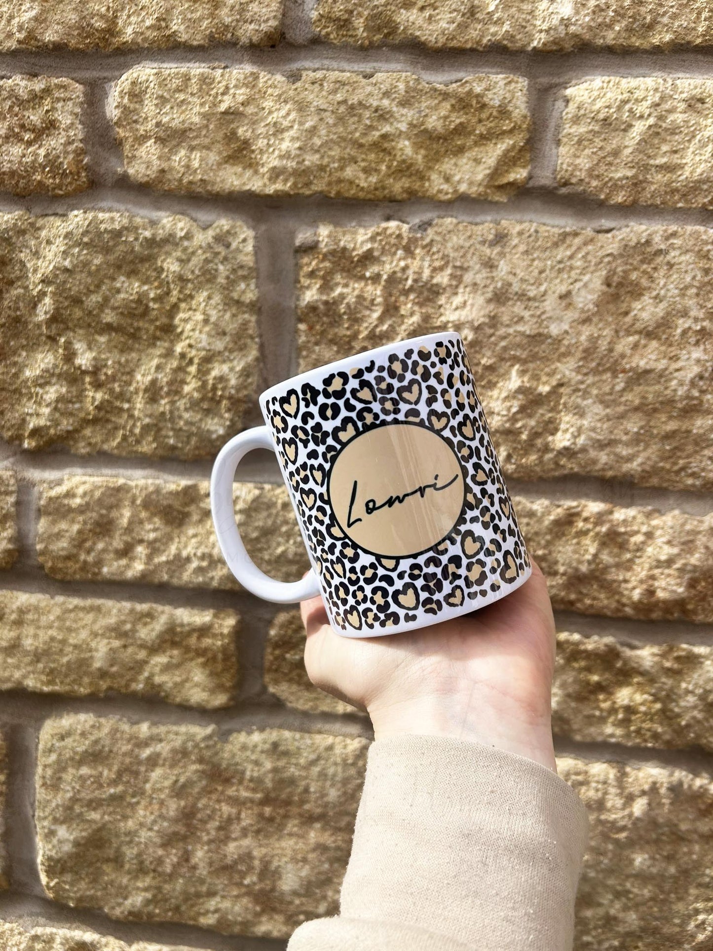 Personalised Leopard Print Ceramic Mug