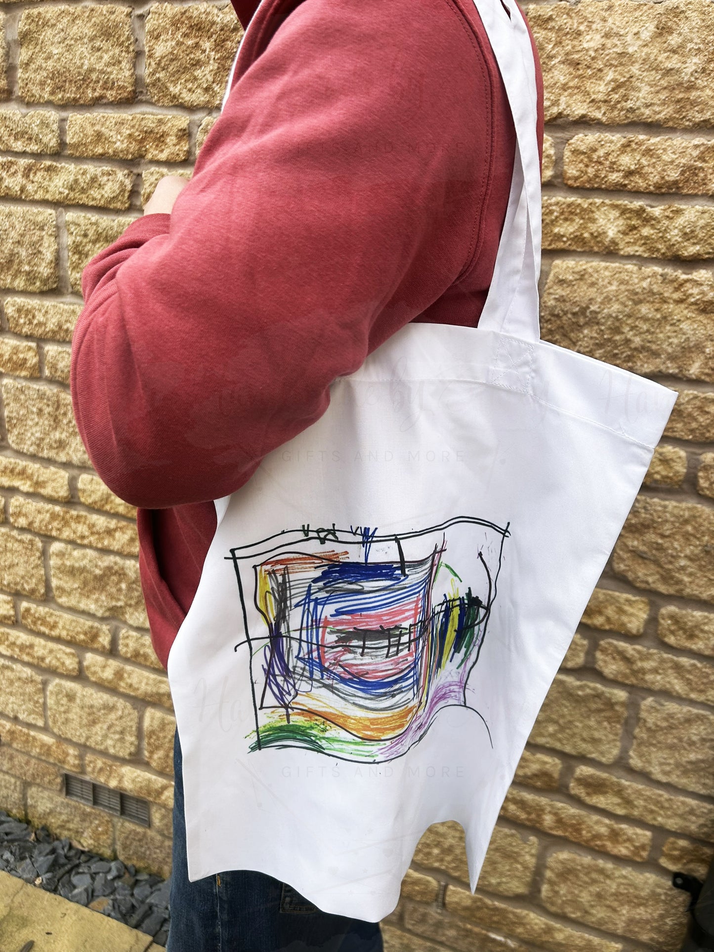 Personalised Childs Artwork Tote Shopper Bag