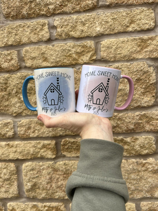Personalised New Home Ceramic Mugs