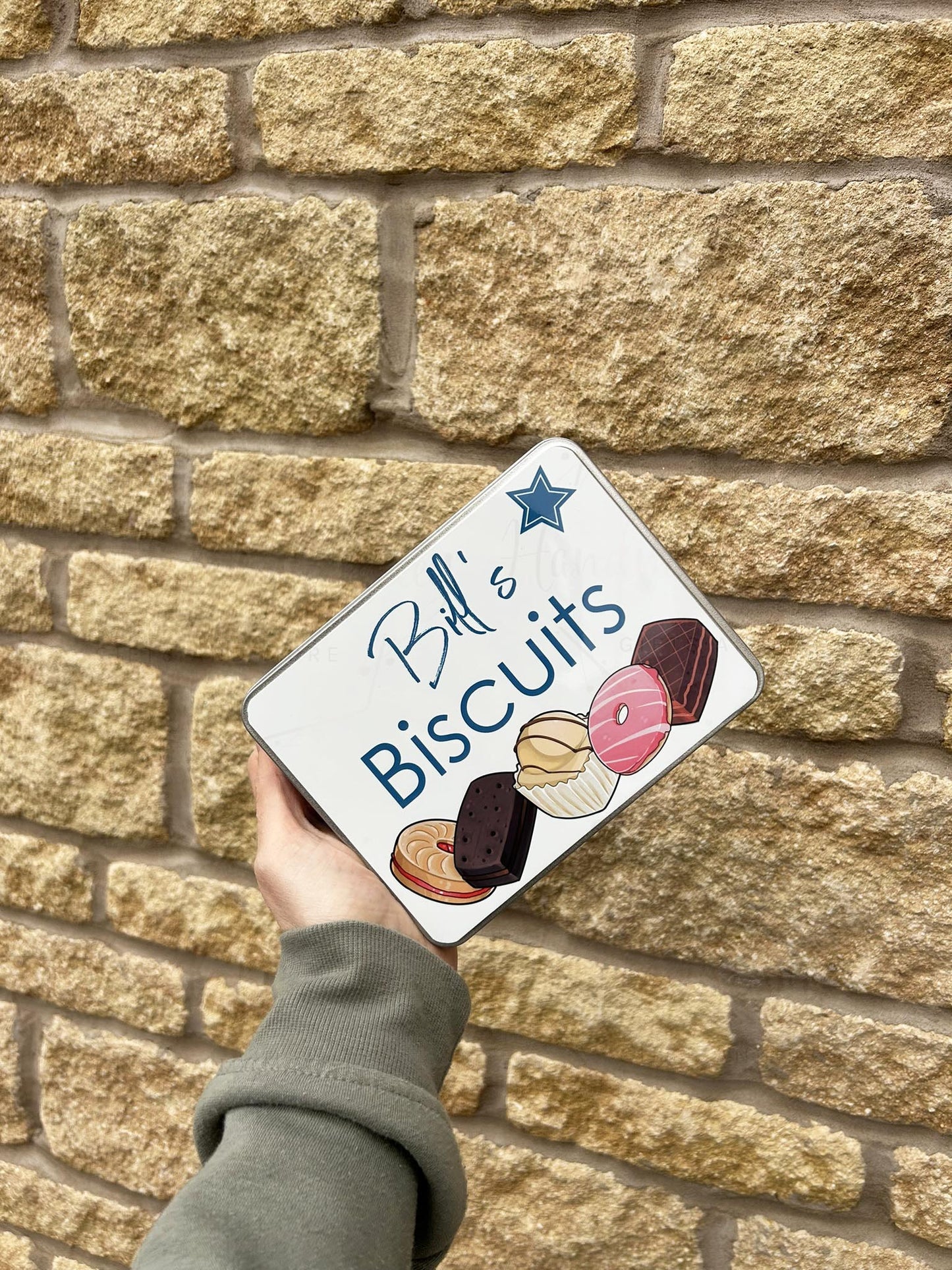 Personalised Novelty Biscuit Metal Tin