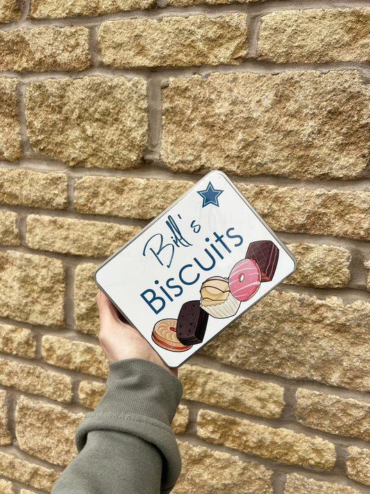Personalised Novelty Biscuit Metal Tin