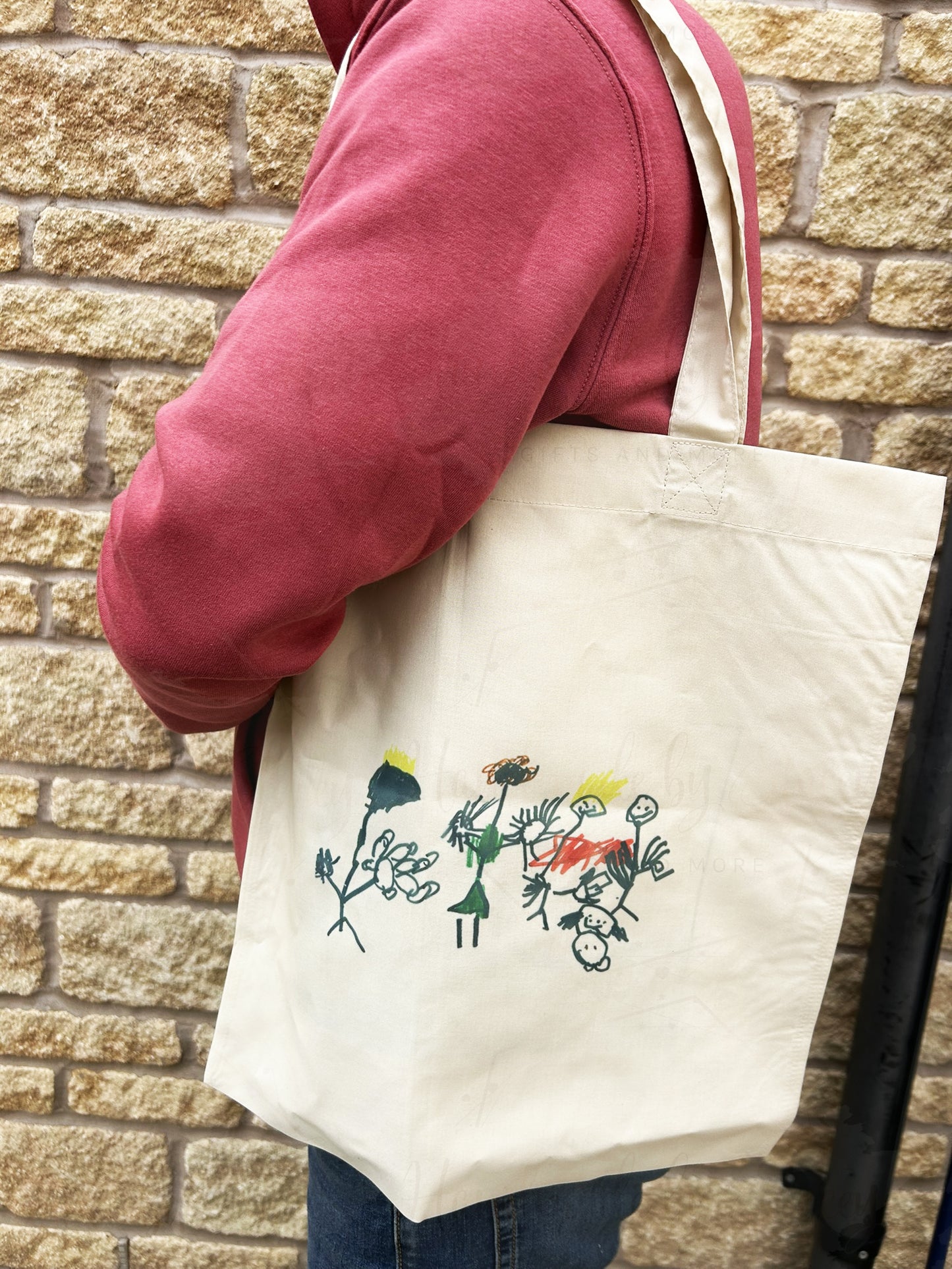 Personalised Childs Artwork Tote Shopper Bag