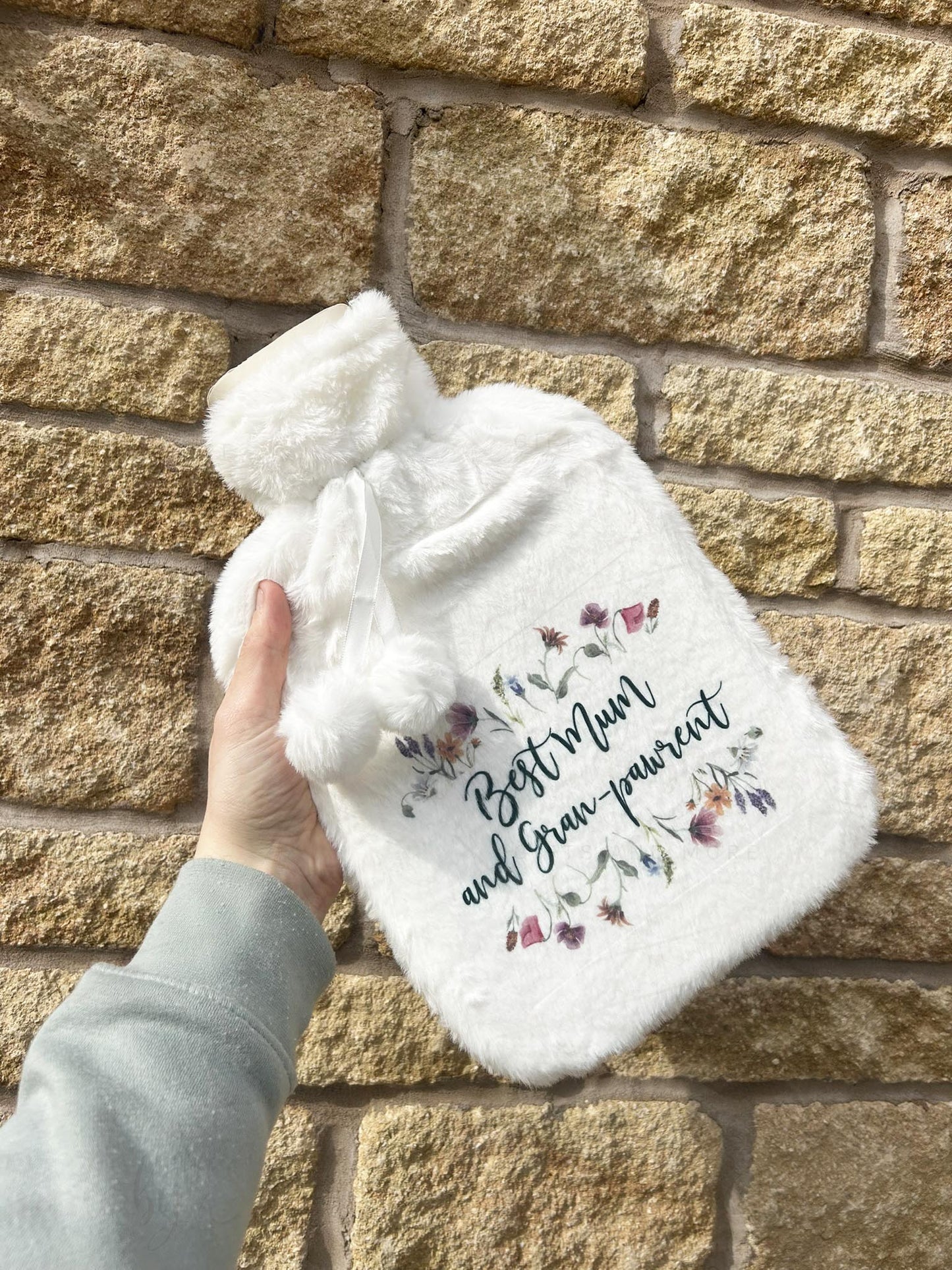 Personalised Wildflower Hot Water Bottle