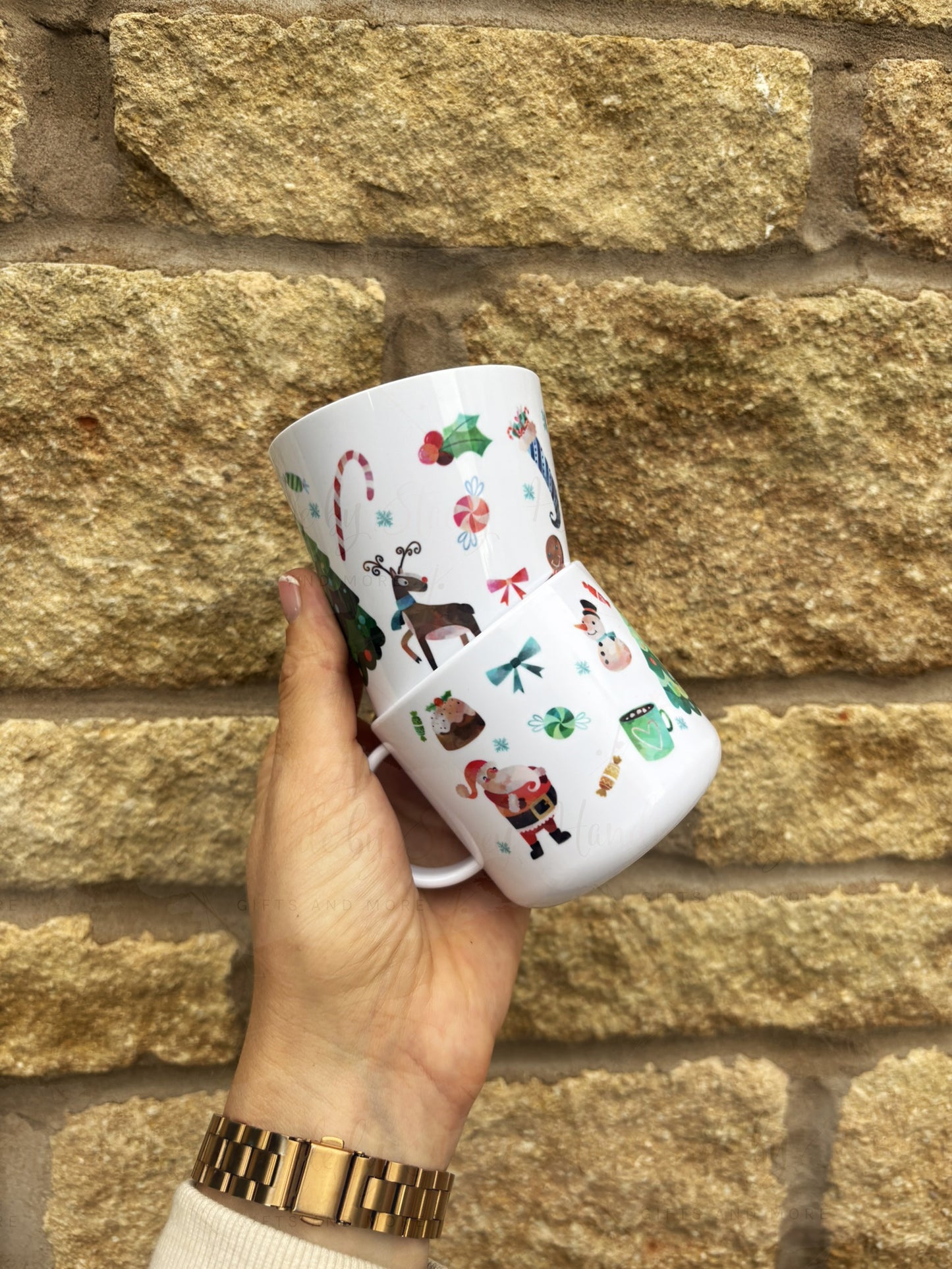 Personalised Plastic Christmas Children's Dinner Set