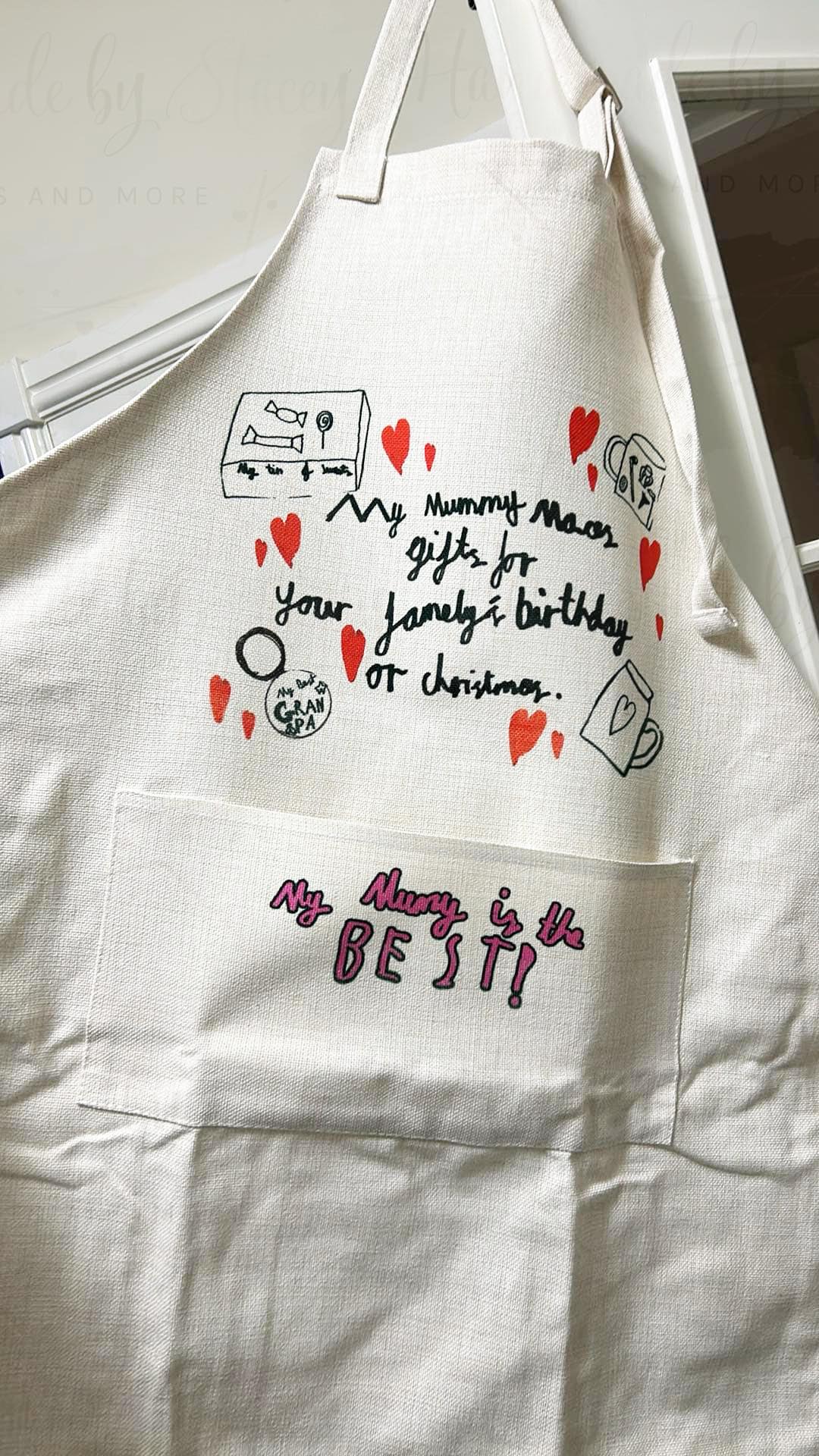 Personalised Child Artwork Adult Apron