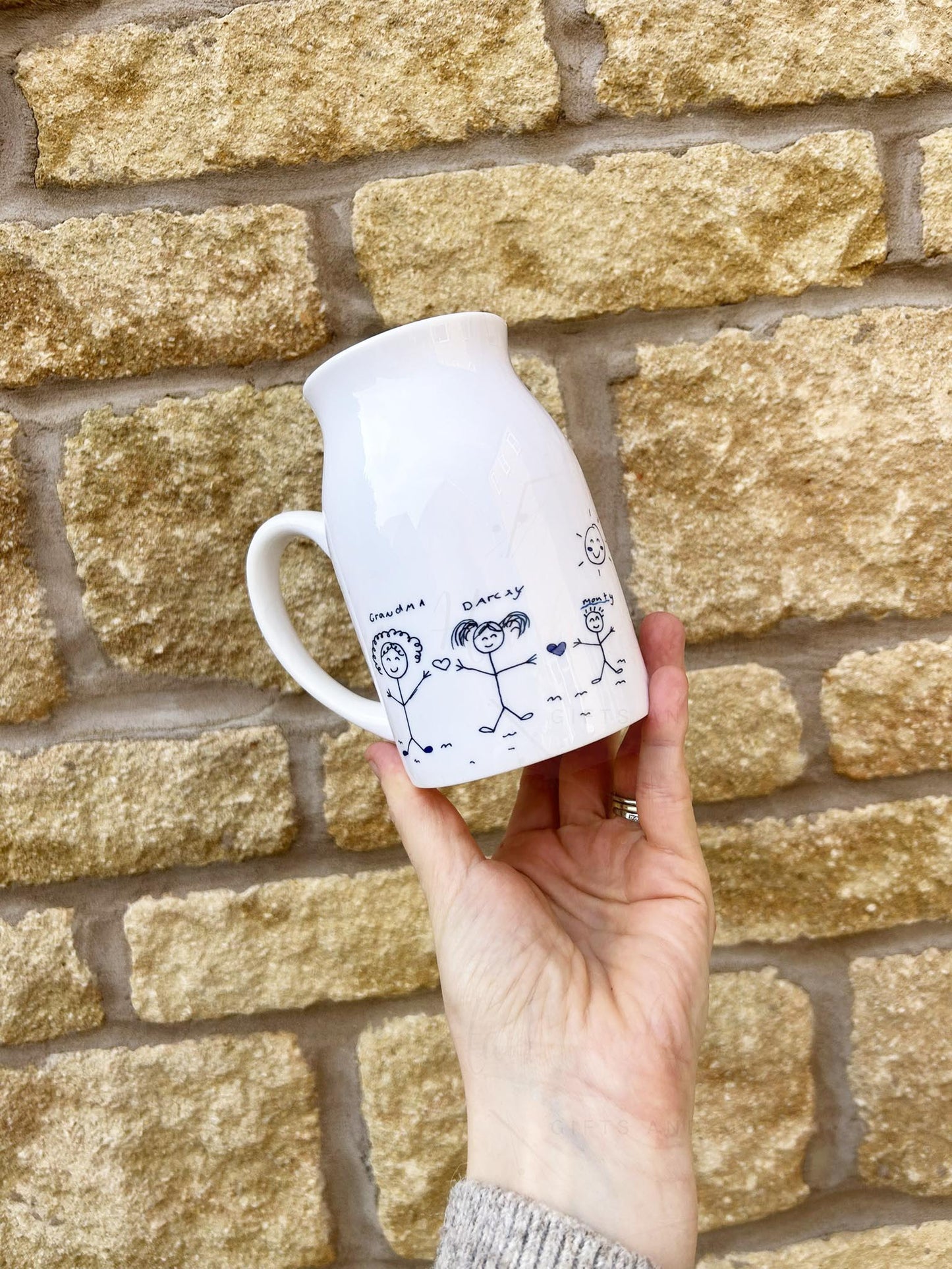 Personalised Ceramic Child Artwork Jug