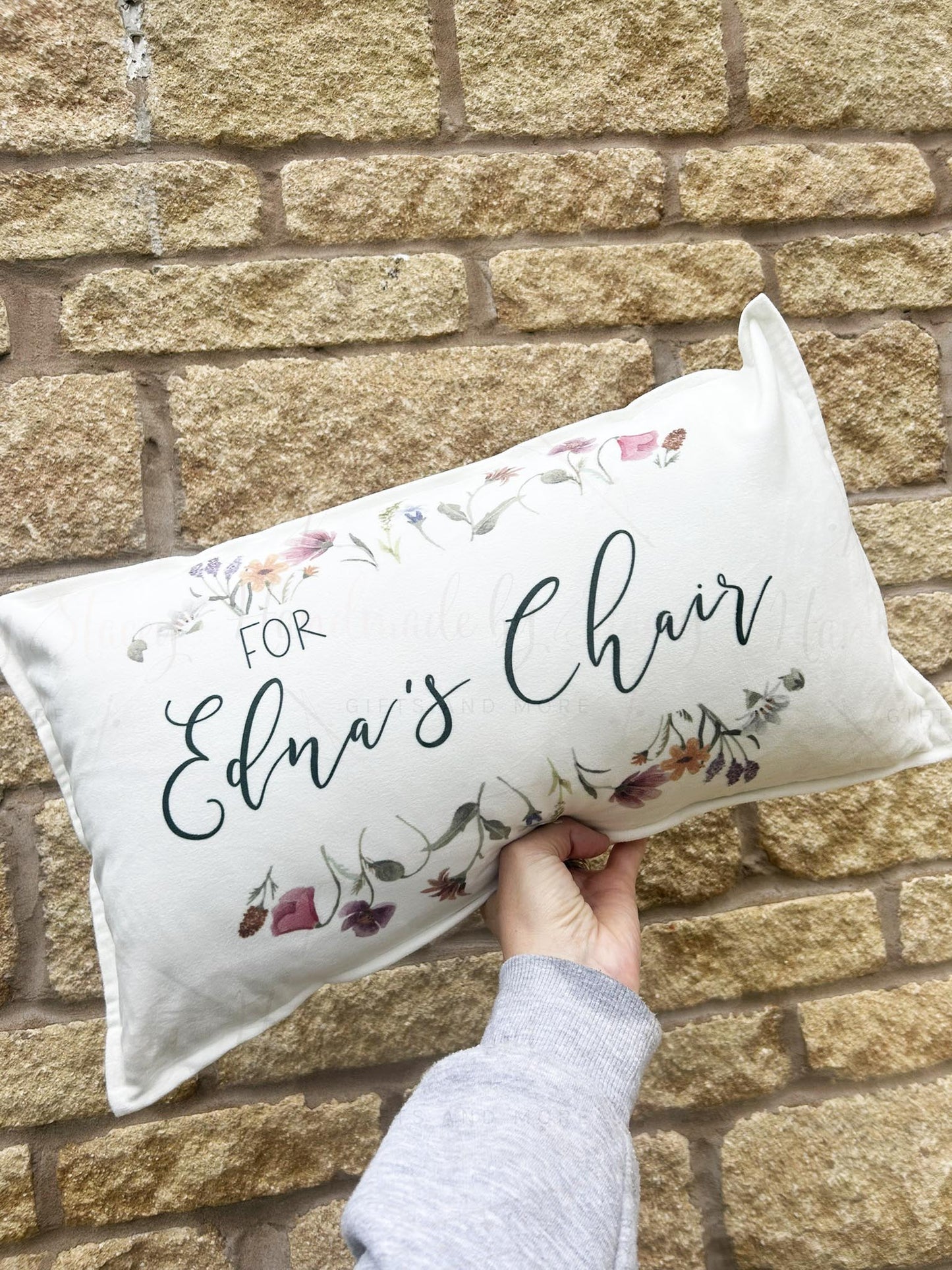 Personalised 30x50cm Wildflower Cushion & Inner
