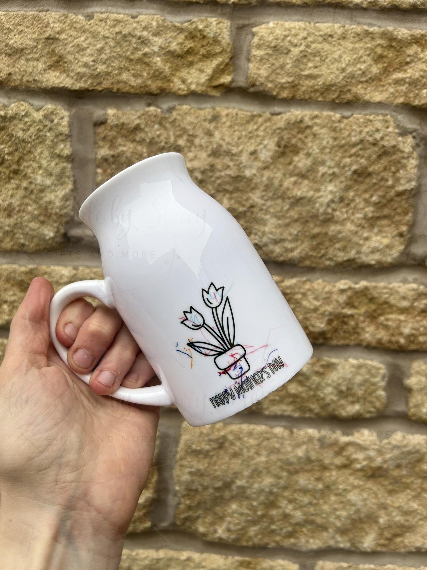 Personalised Ceramic Child Artwork Jug