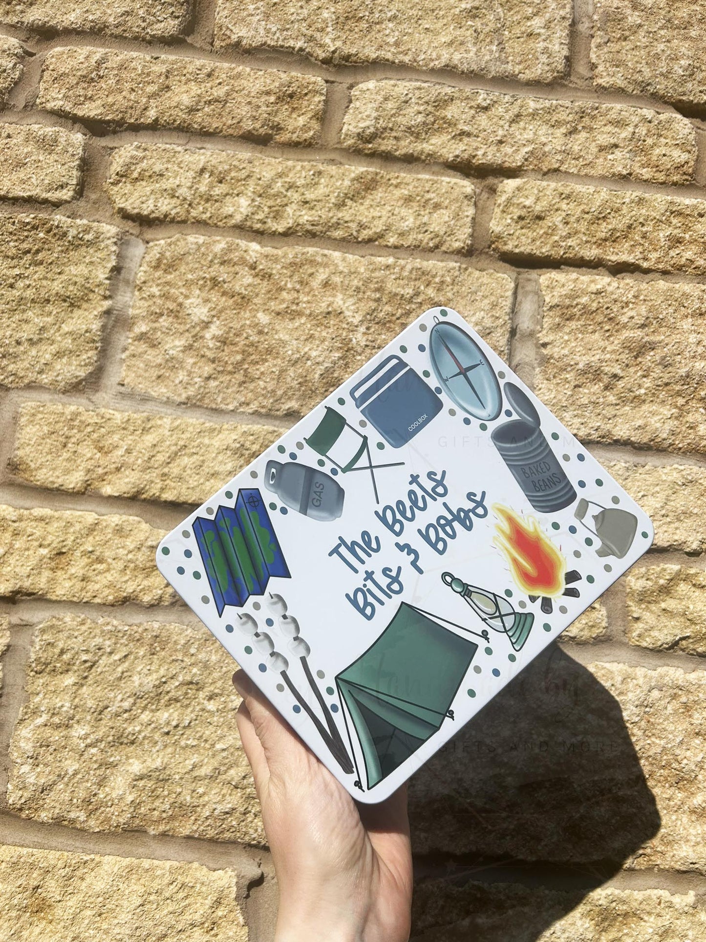 Personalised Novelty Camping Metal Tin