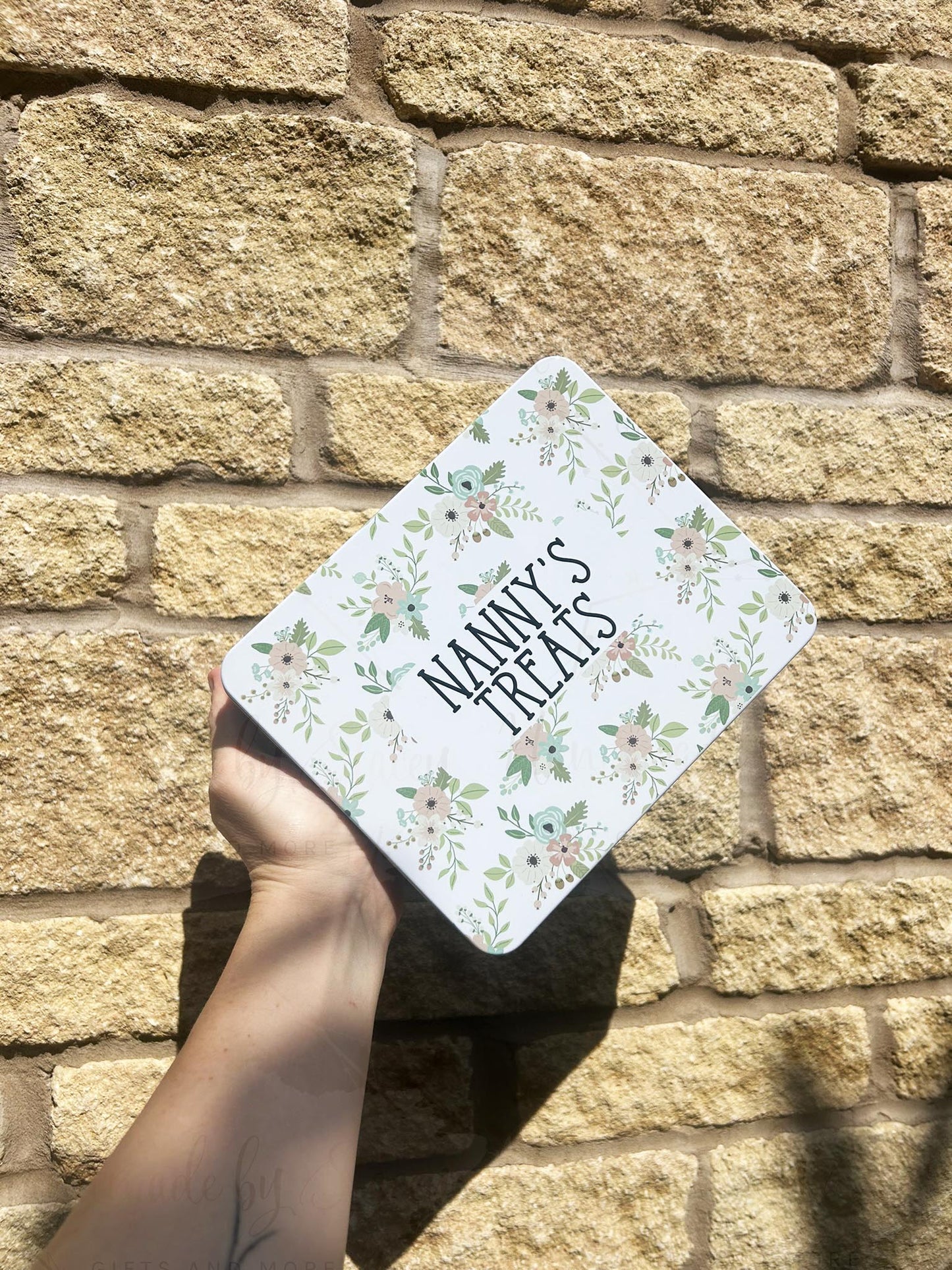 Personalised Novelty Floral Metal Tin