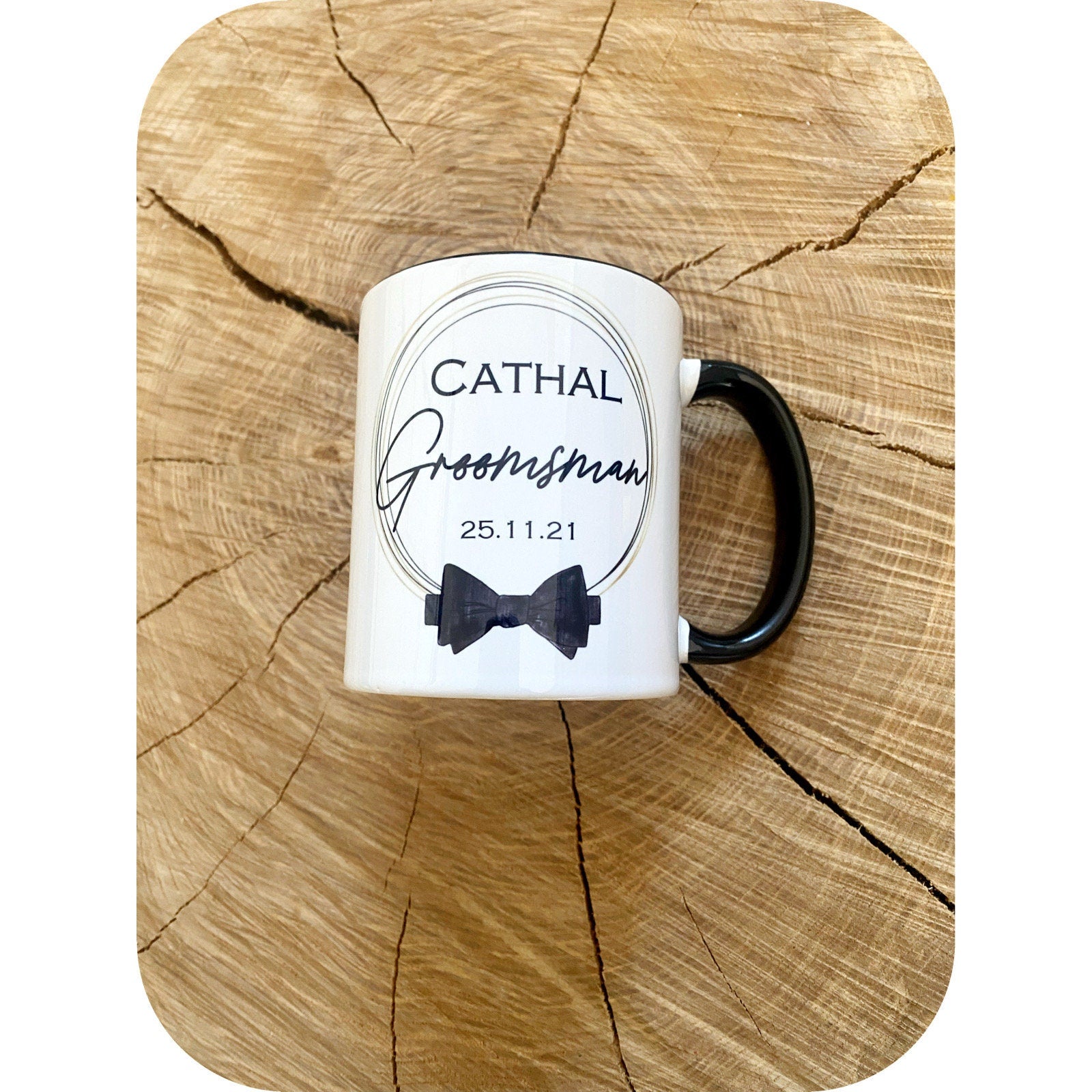 Personalised Ceramic Mug|Best Man Groom Party Usher Gift Idea|Wedding Gift Idea for Him/Groom to Be