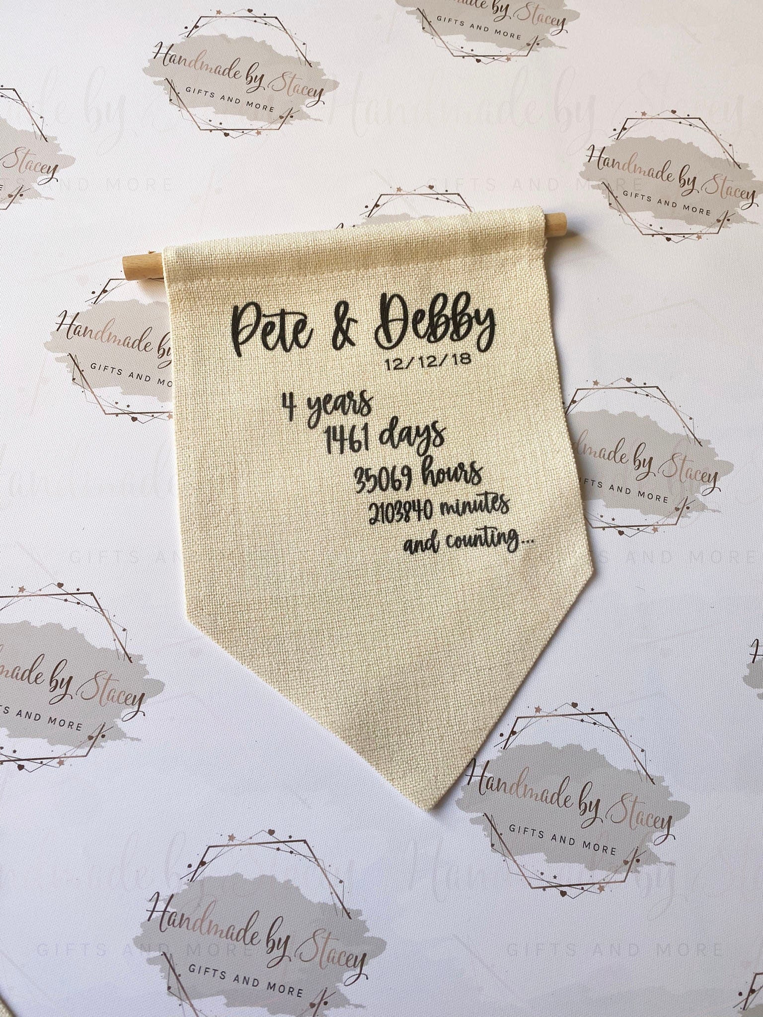 Couple Bedroom Sign|Linen Flag Pennant|Bedroom Decor Gift Idea|Wedding Gift for Anniversary|Couple|Bride|Groom|Newlywed Keepsake Gift