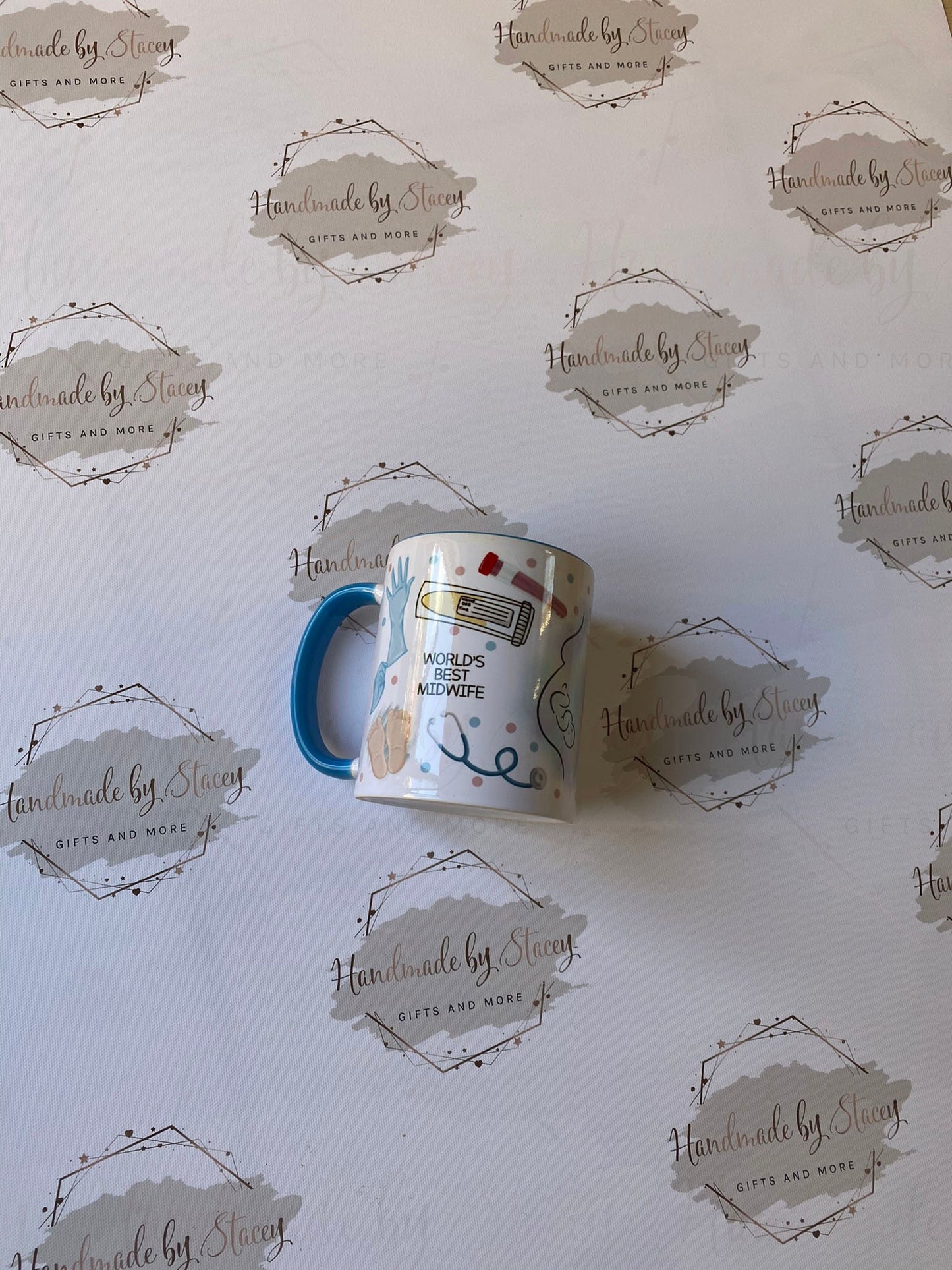Personalised Midwife Mug|Thank You Nurse|Midwifery New Baby Cup|Custom Text Gift Idea|Doctor Hot Drink Reusable Cup