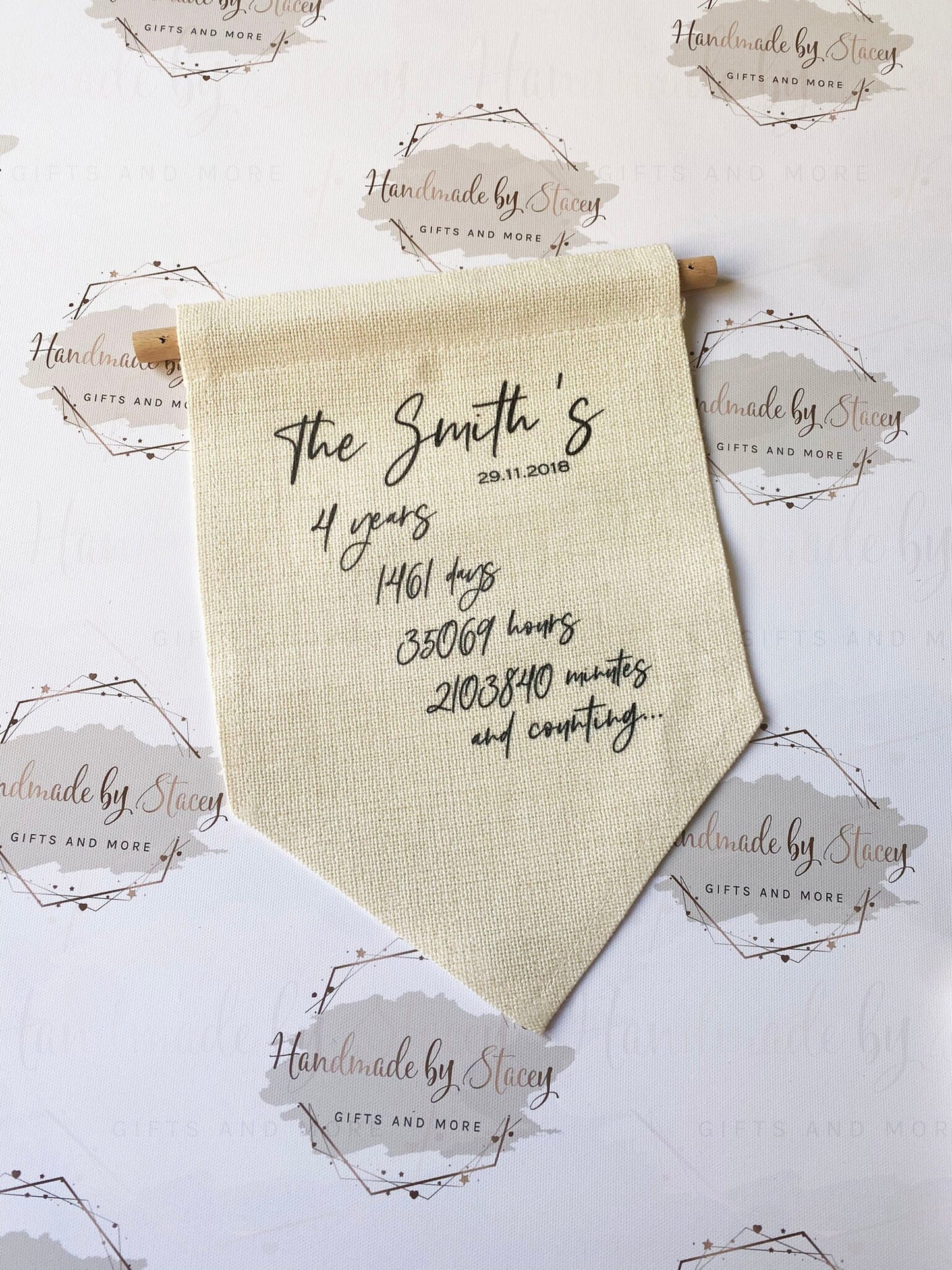 Couple Bedroom Sign|Linen Flag Pennant|Bedroom Decor Gift Idea|Wedding Gift for Anniversary|Couple|Bride|Groom|Newlywed Keepsake Gift