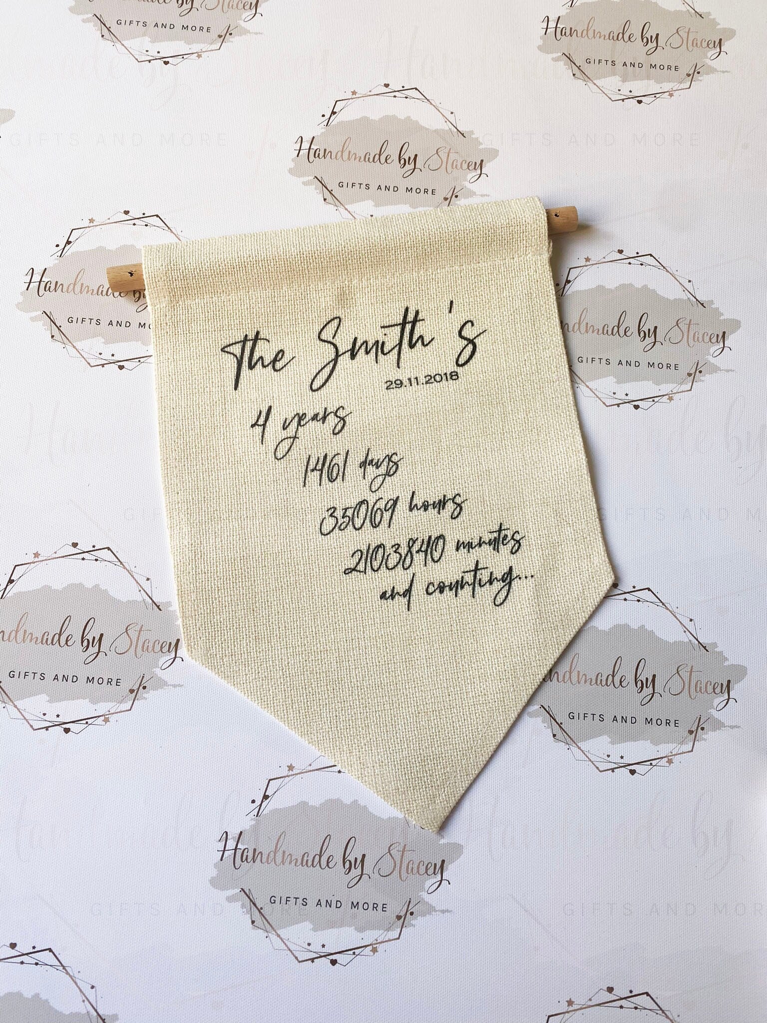 Couple Bedroom Sign|Linen Flag Pennant|Bedroom Decor Gift Idea|Wedding Gift for Anniversary|Couple|Bride|Groom|Newlywed Keepsake Gift