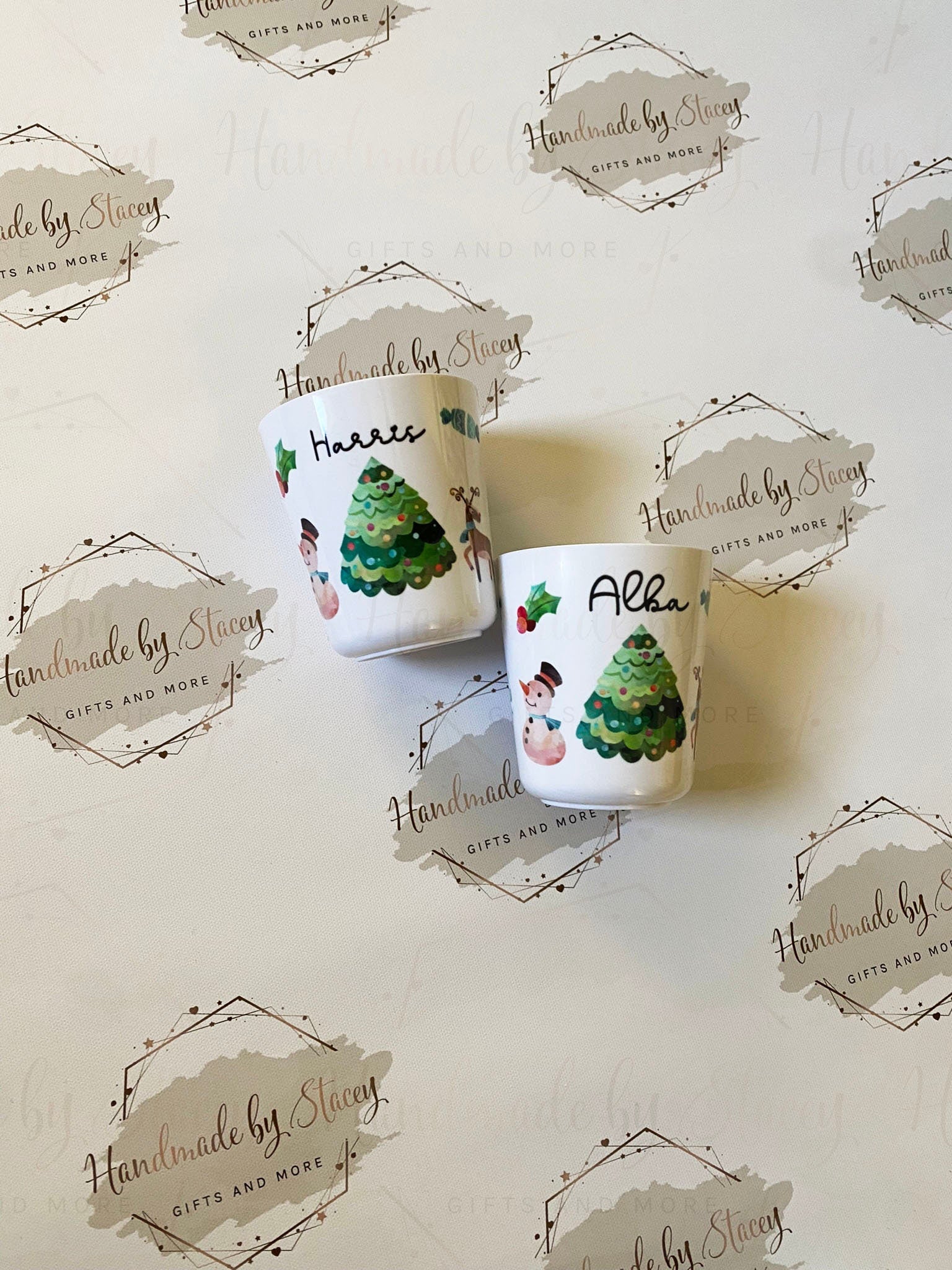 Personalised Christmas Cup|Editable Text Plastic|Ceramic Mug Suitable for Adult & Child|Family Gift Idea for All|Hot Chocolate Xmas Eve Box