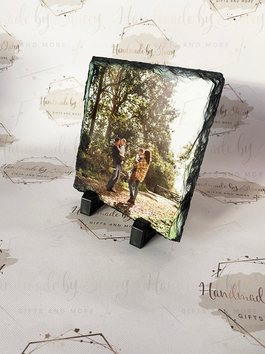 Photo Panel Slate|Personalised Family Keepsake Photo Frame|Unique Gift Idea for Mother's Day|Father's Day|Birthday|Christmas