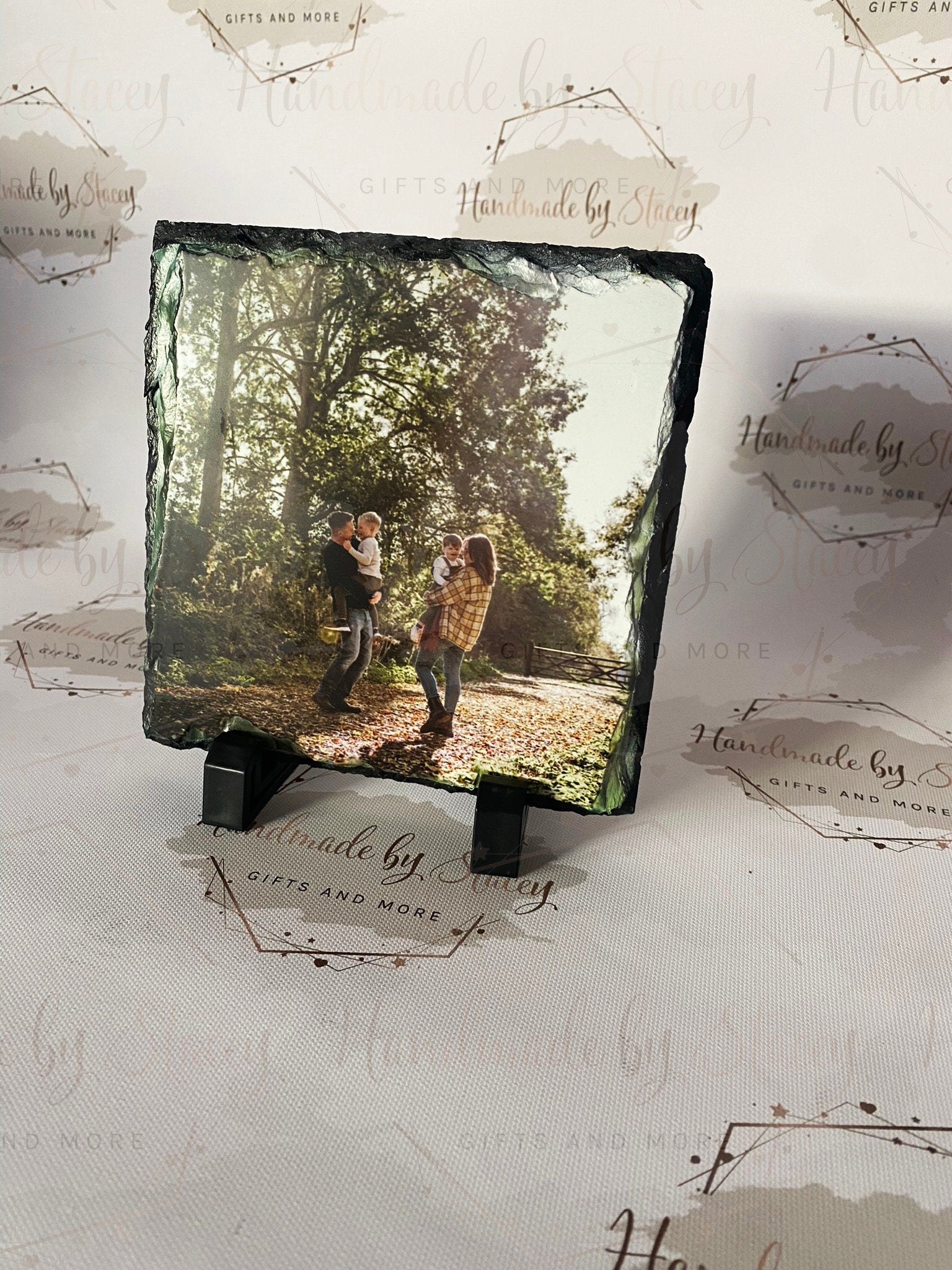 Photo Panel Slate|Personalised Family Keepsake Photo Frame|Unique Gift Idea for Mother's Day|Father's Day|Birthday|Christmas