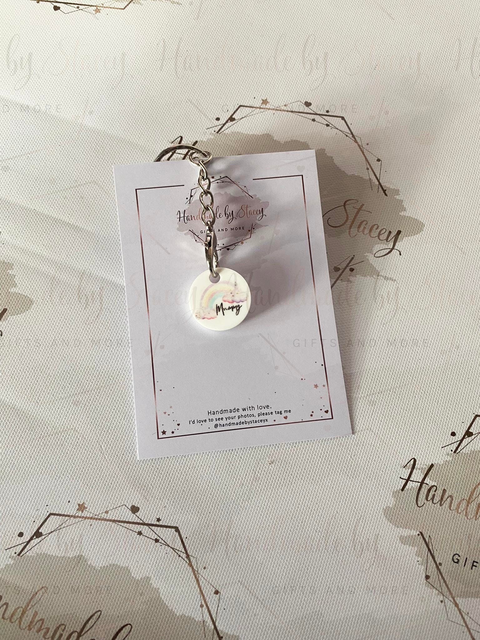 Personalised Trolley Coin|Rainbow Shopping Trolley Token|Thank you Small Keepsake Gift Idea for Mothers Day|Nannys|Birthdays