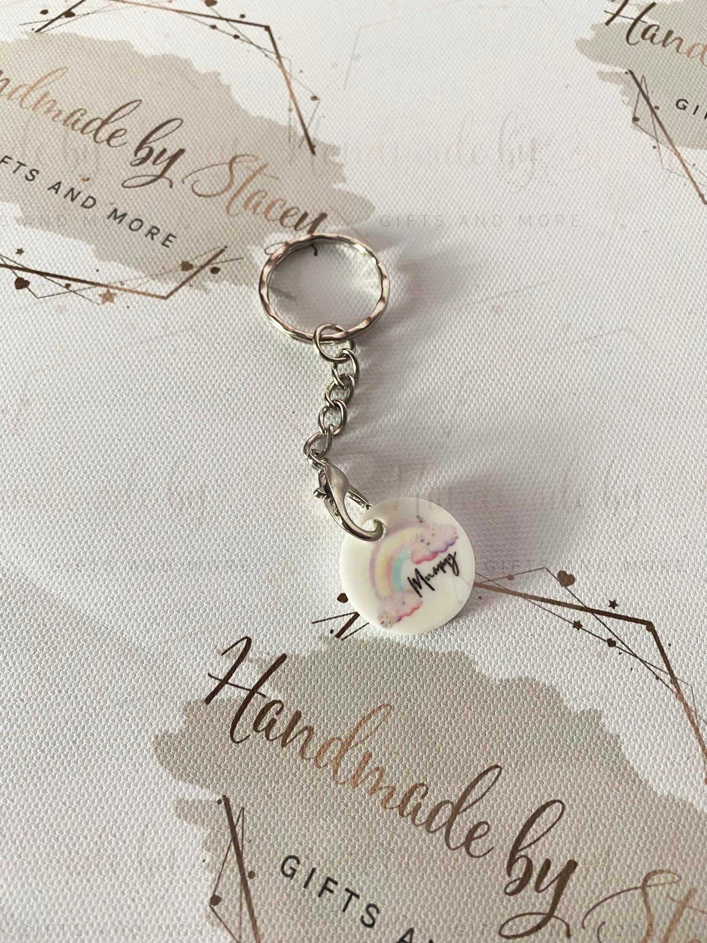 Personalised Trolley Coin|Rainbow Shopping Trolley Token|Thank you Small Keepsake Gift Idea for Mothers Day|Nannys|Birthdays