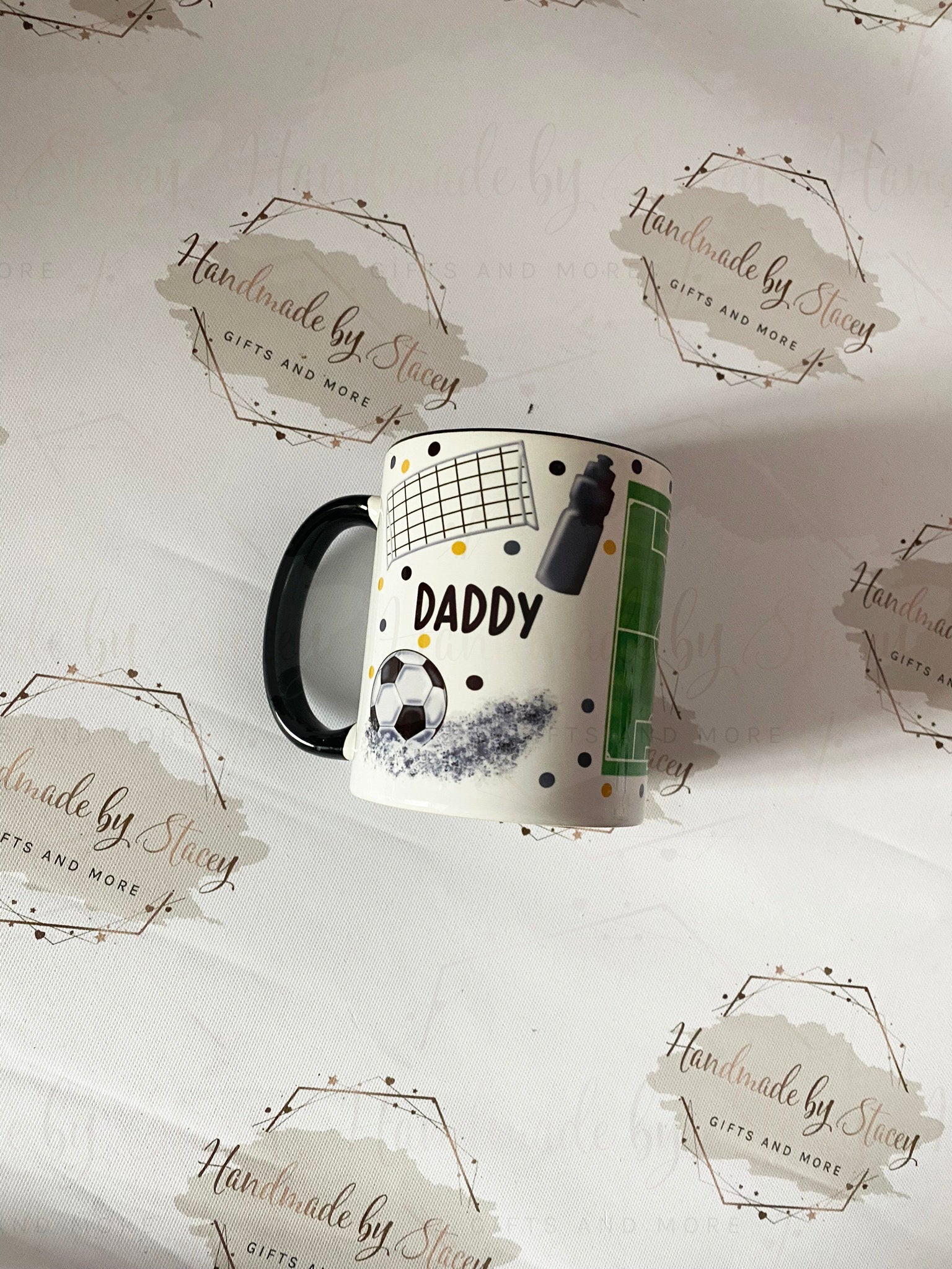 Personalised Ceramic Mug|Football Sport Fan|Custom Text|Gift Idea for Footy Fan|5 a Side|11 a side|Junior Football|Father's Day|Christmas|