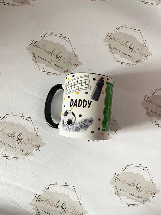 Personalised Ceramic Mug|Football Sport Fan|Custom Text|Gift Idea for Footy Fan|5 a Side|11 a side|Junior Football|Father's Day|Christmas|