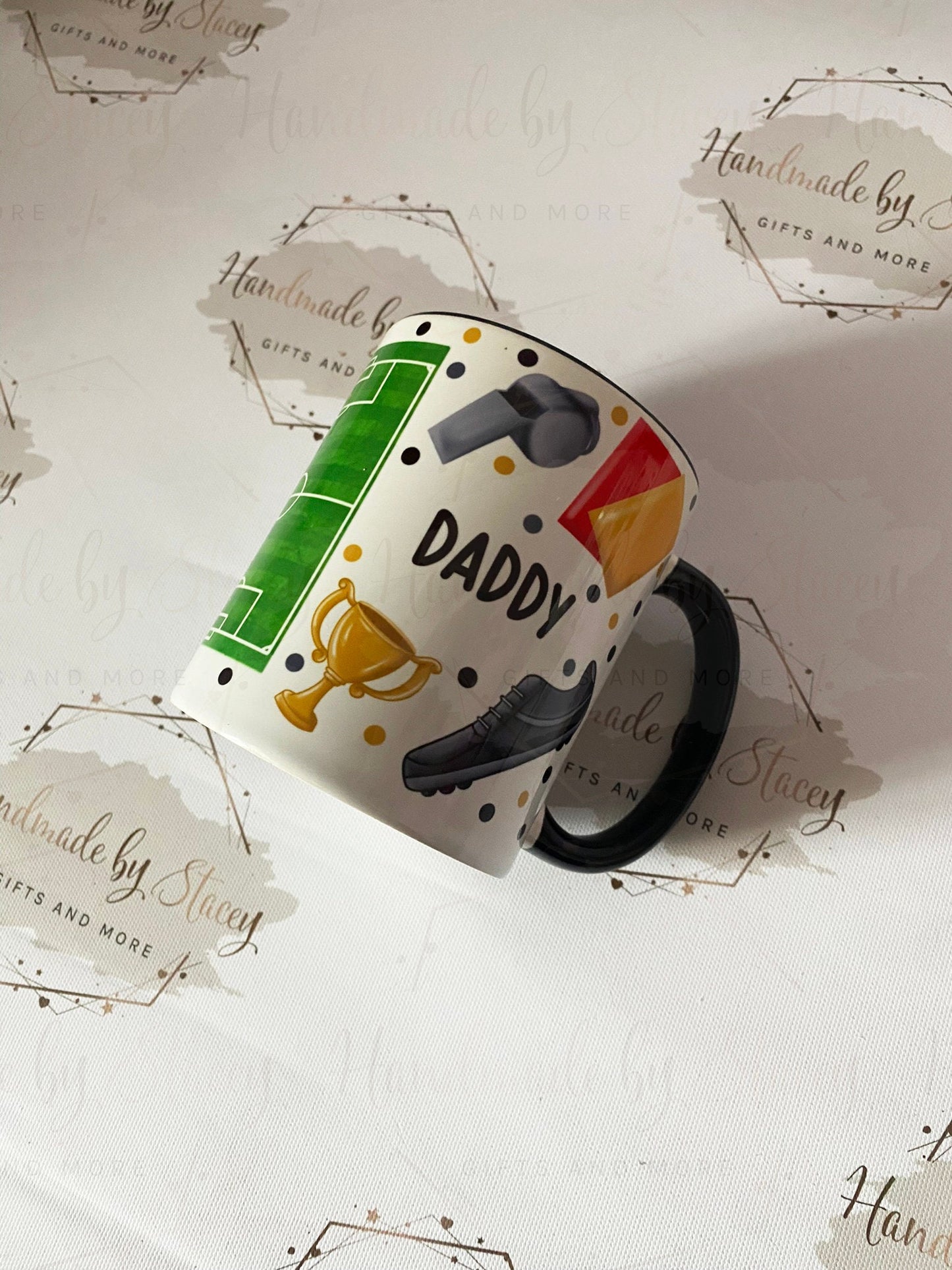 Personalised Ceramic Mug|Football Sport Fan|Custom Text|Gift Idea for Footy Fan|5 a Side|11 a side|Junior Football|Father's Day|Christmas|