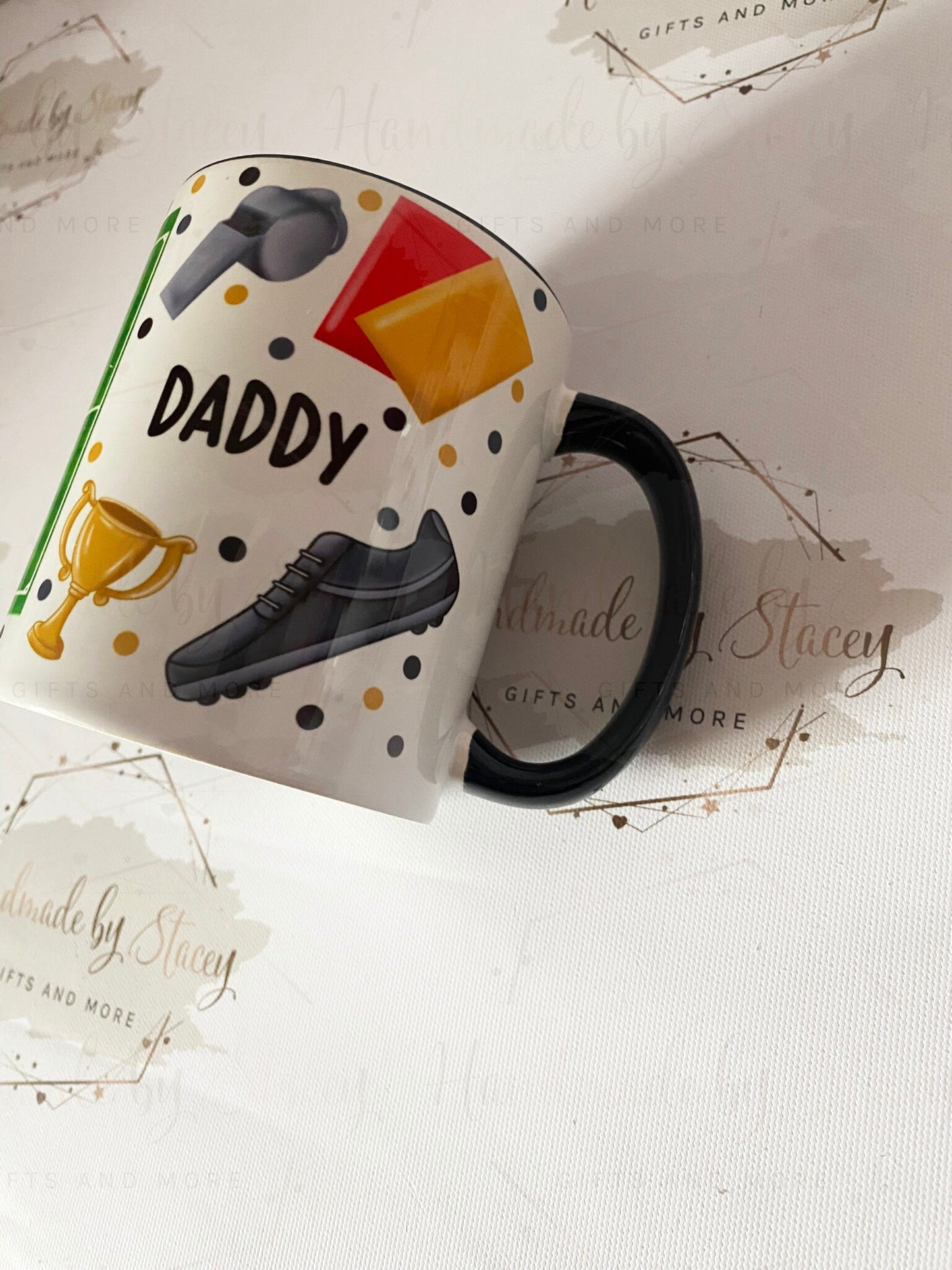 Personalised Ceramic Mug|Football Sport Fan|Custom Text|Gift Idea for Footy Fan|5 a Side|11 a side|Junior Football|Father's Day|Christmas|