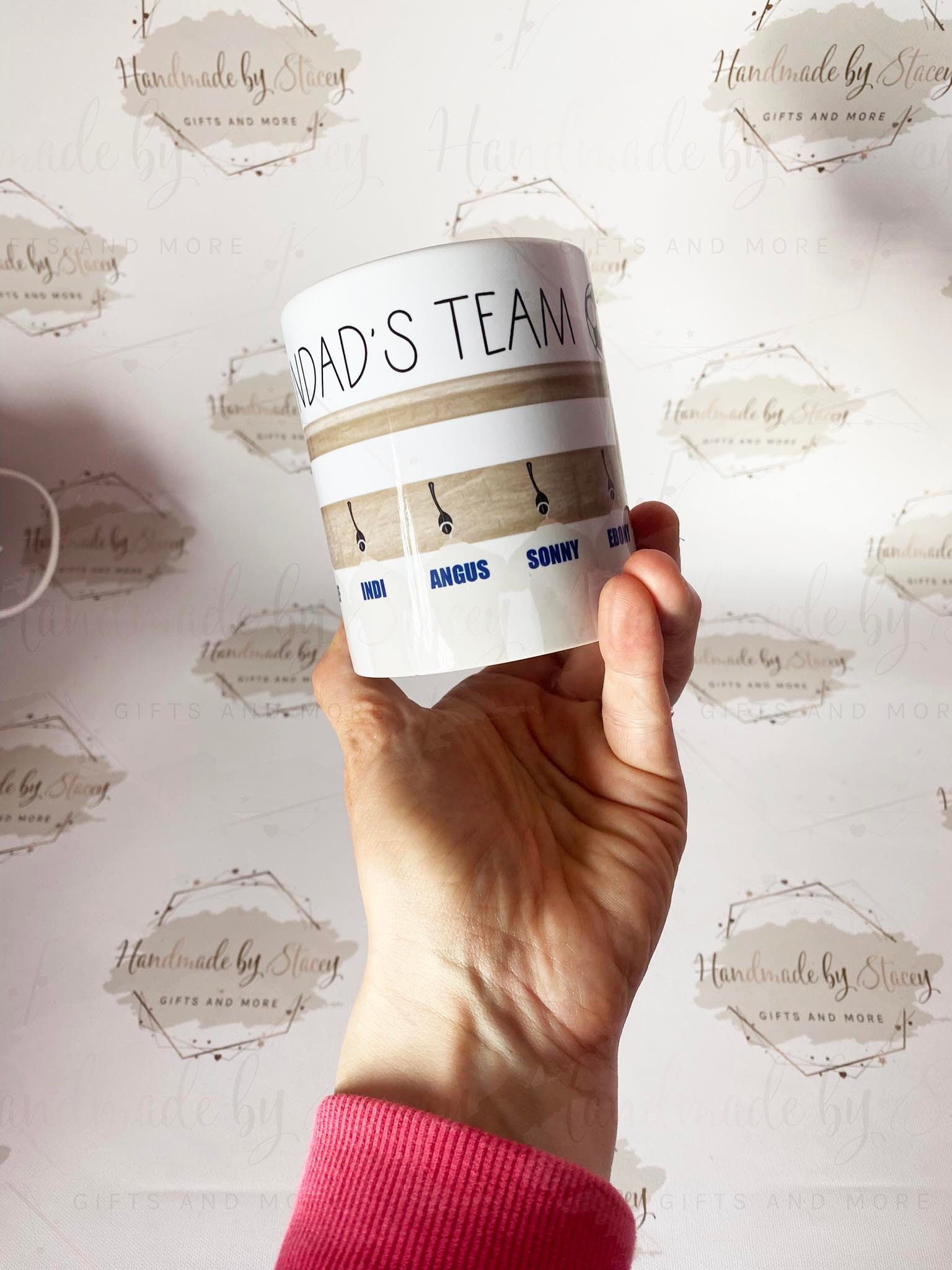 Personalised Ceramic Mug|Football Rugby Sport Fan|Custom Text|Gift Idea for Footy Fan|5 a Side|Gift for Brother/Uncle/Grandad/Daddy/Fathers