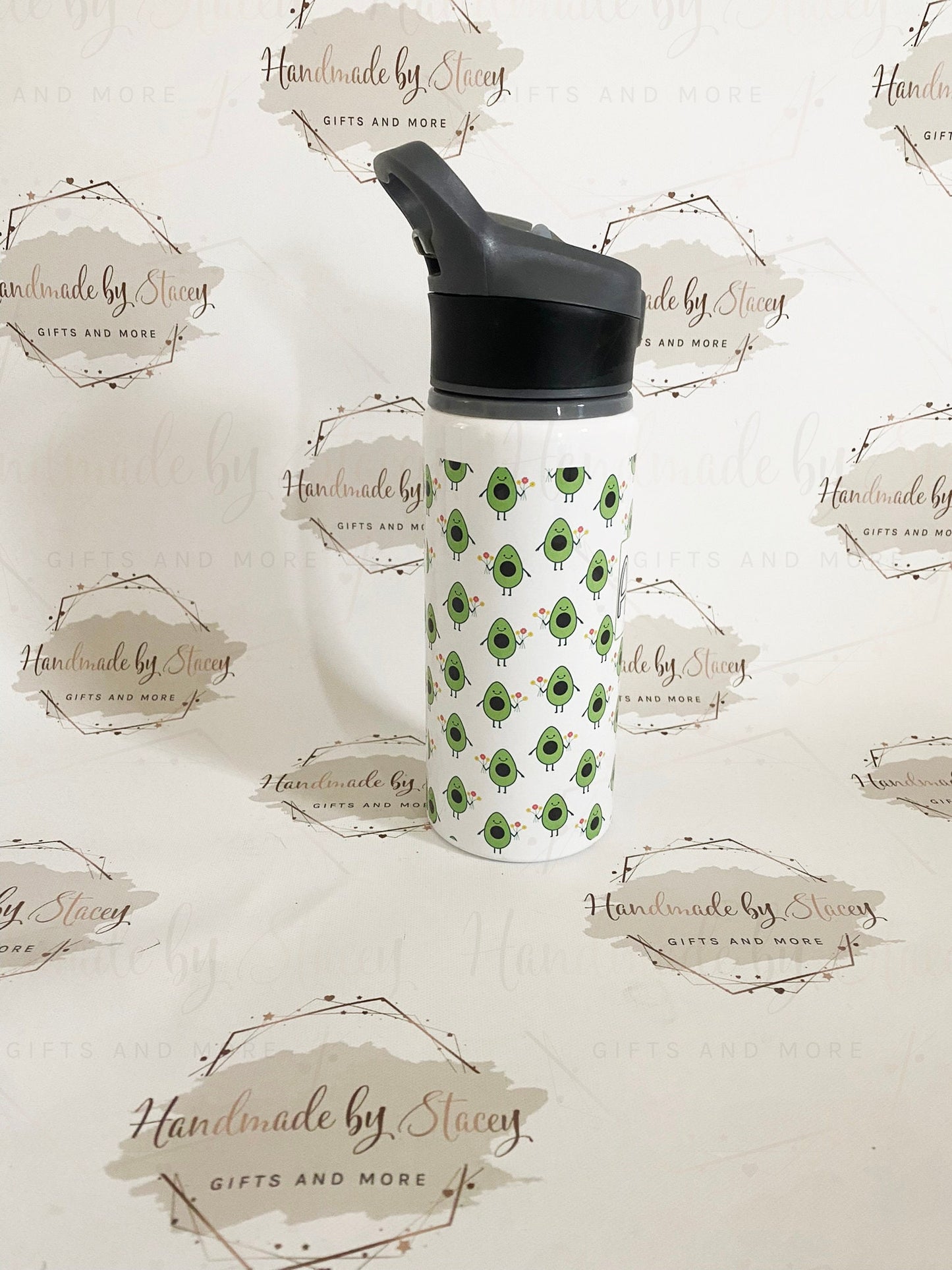 Personalised Child's Avocado Water Bottle|Back to School Drinking Bottle|Editable Text|Toddler Nursery|Birthday Gift Idea