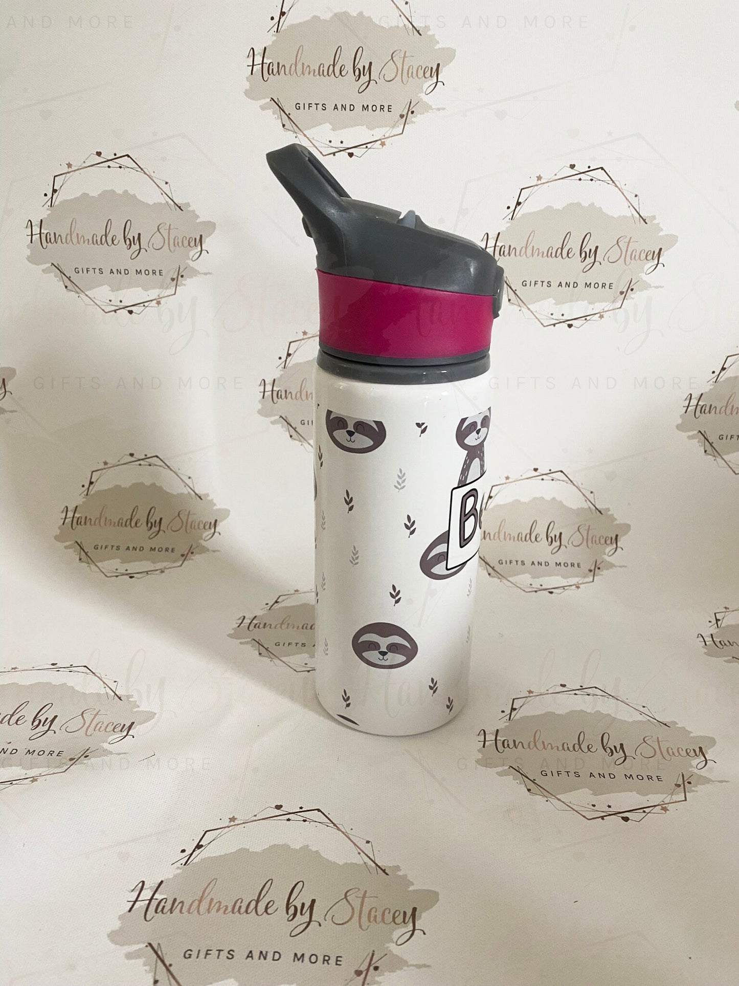 Personalised Child's Wild Animal Slothl Water Bottle|Back to School Drinking Bottle|Editable Text|Toddler Nursery|Birthday Gift Idea
