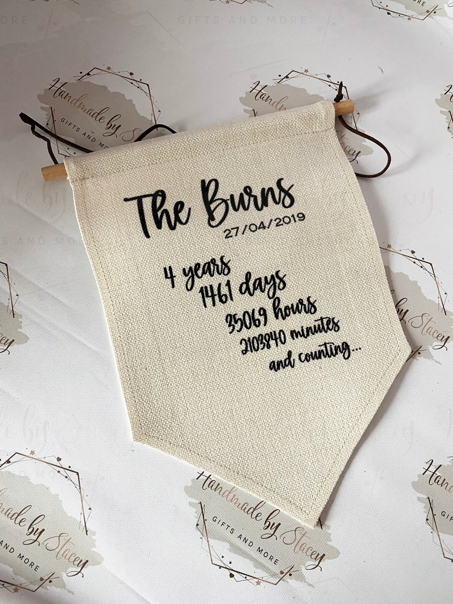 Couple Bedroom Sign|Linen Flag Pennant|Bedroom Decor Gift Idea|Wedding Gift for Anniversary|Couple|Bride|Groom|Newlywed Keepsake Gift