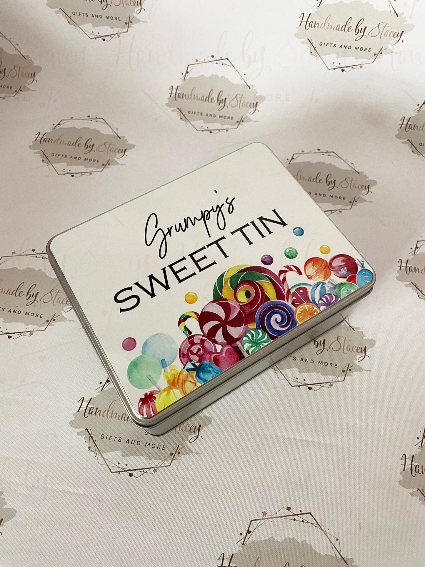 Personalised Novelty Metal Tin|Old Fashioned Sweeties|Sugar Treat Tin|Editable Text|Gift Idea for Grandad|Dad|Uncle|Mum|Aunty|Godparent