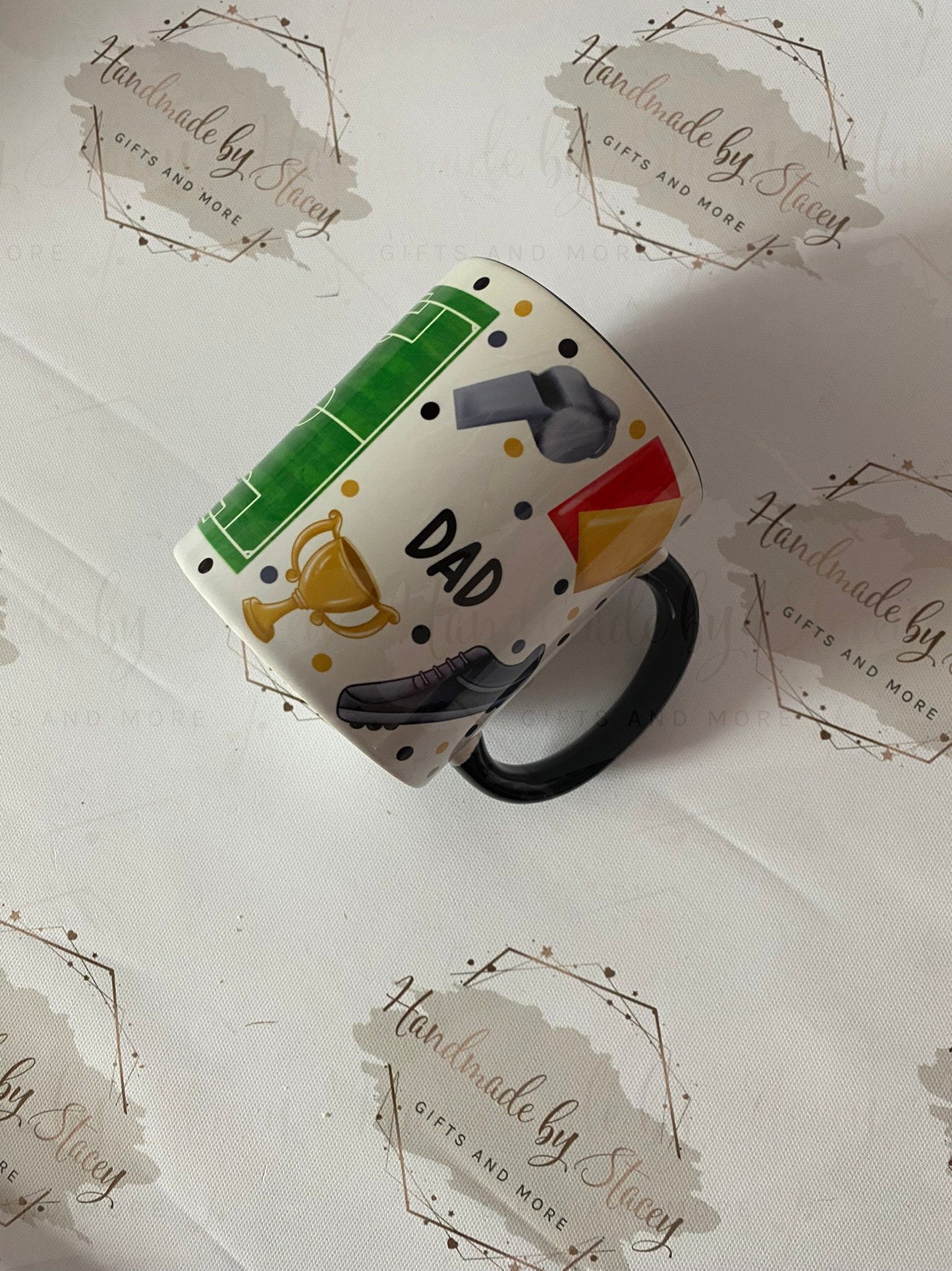 Personalised Ceramic Mug|Football Sport Fan|Custom Text|Gift Idea for Footy Fan|5 a Side|11 a side|Junior Football|Father's Day|Christmas|