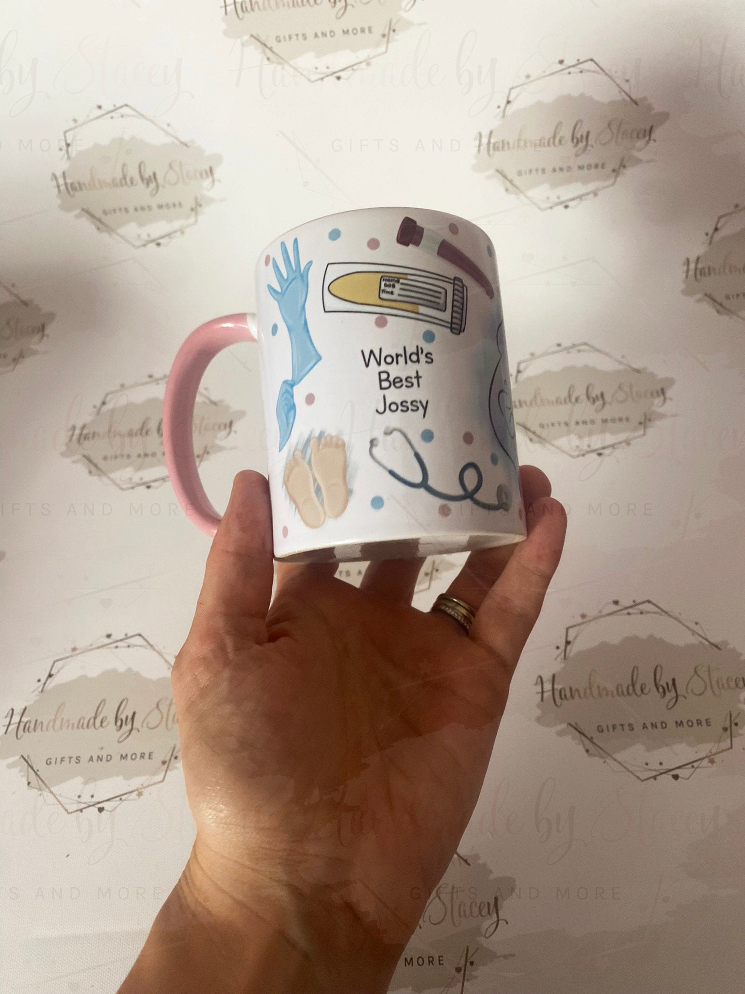 Personalised Midwife Mug|Thank You Nurse|Midwifery New Baby Cup|Custom Text Gift Idea|Doctor Hot Drink Reusable Cup