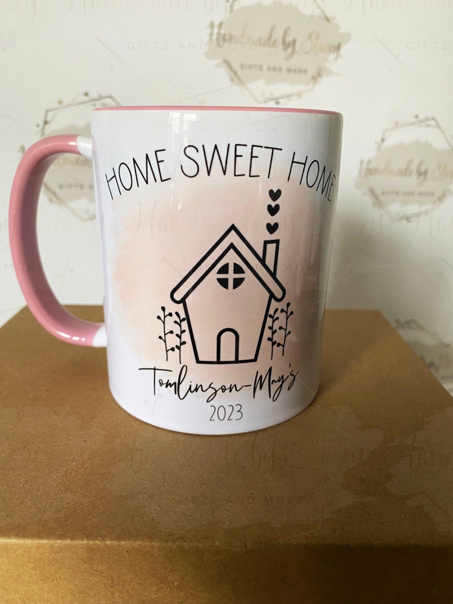 Personalised Ceramic Mug|New Home Mugs|Home Sweet Home Matching Mugs|House Design|Editable Text|First Home Together Gift Idea