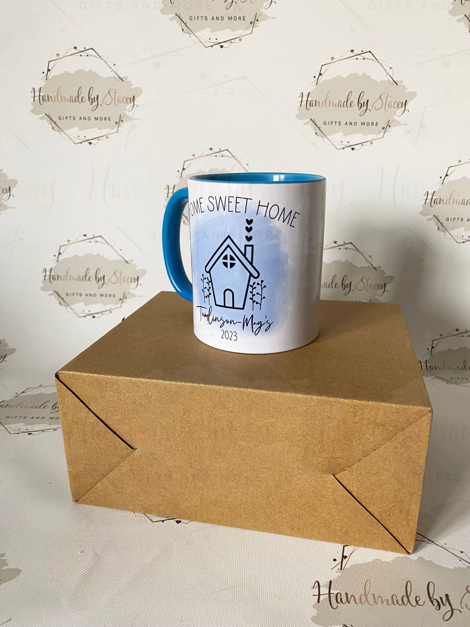 Personalised Ceramic Mug|New Home Mugs|Home Sweet Home Matching Mugs|House Design|Editable Text|First Home Together Gift Idea