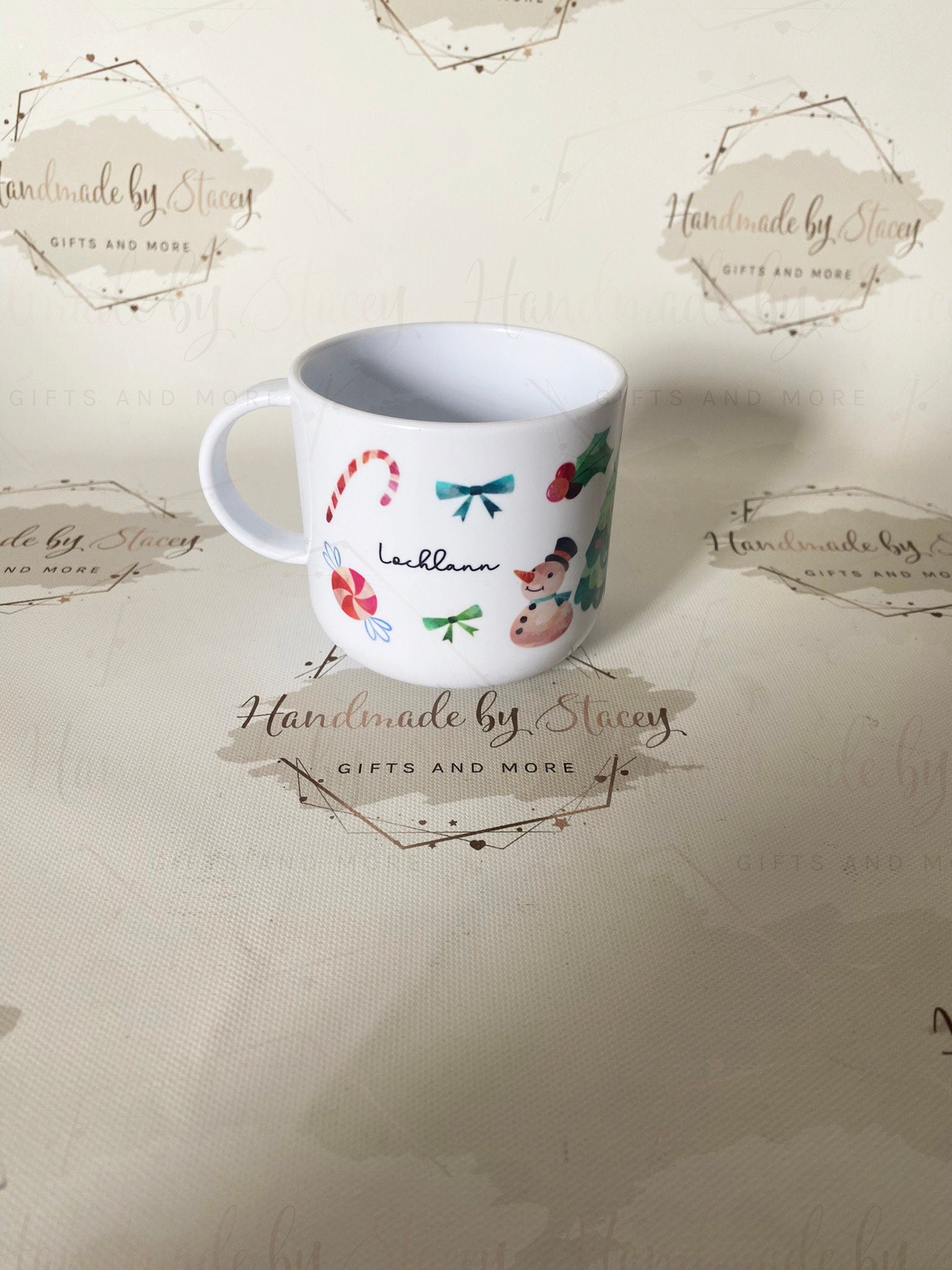 Personalised Christmas Cup|Editable Text Plastic|Ceramic Mug Suitable for Adult & Child|Family Gift Idea for All|Hot Chocolate Xmas Eve Box