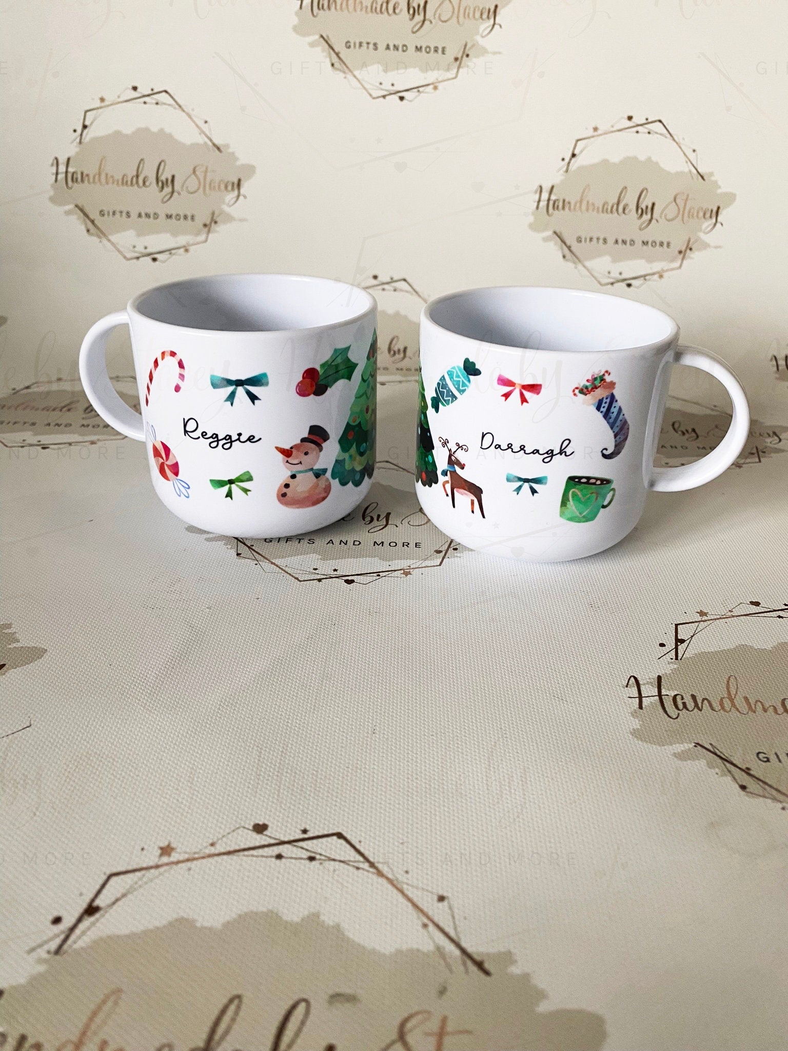 Personalised Christmas Cup|Editable Text Plastic|Ceramic Mug Suitable for Adult & Child|Family Gift Idea for All|Hot Chocolate Xmas Eve Box