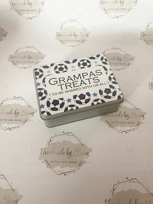 Personalised Novelty Metal Tin|Football Design|Editable Text|Football Medals|Sweets|Biscuits Tin|Thank you Birthday Christmas Gift Idea