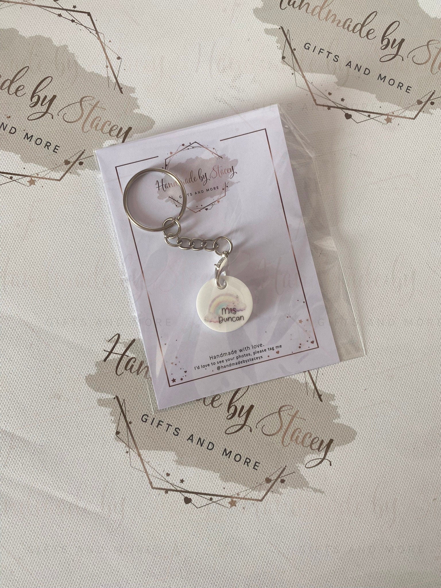 Personalised Trolley Coin|Rainbow Shopping Trolley Token|Thank you Small Keepsake Gift Idea for Mothers Day|Nannys|Birthdays