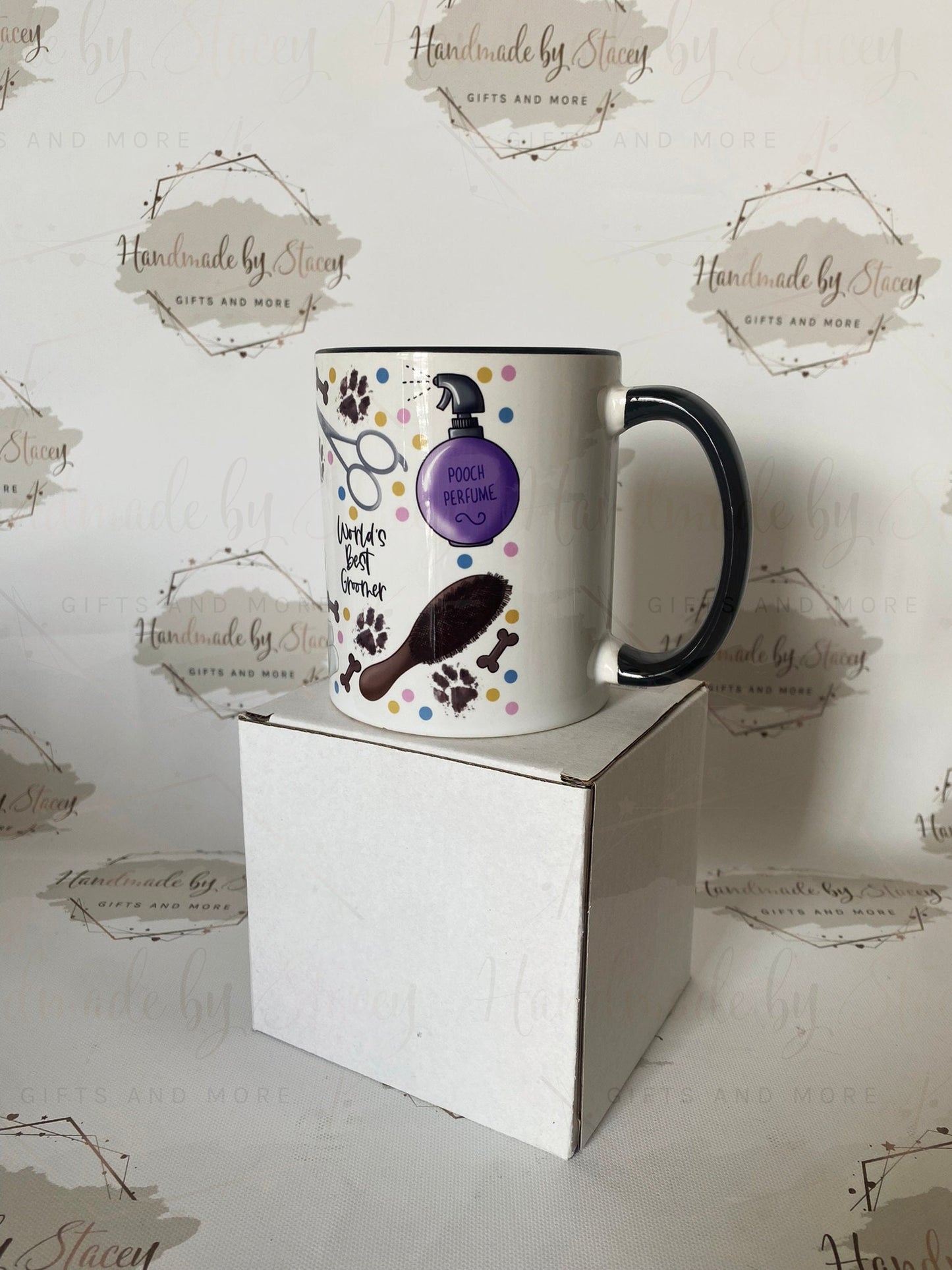 Personalised Ceramic Mug|World's Best Dog Groomer|Christmas Birthday Gift|Editable Text|Gift from the Dog|Thank you Gift