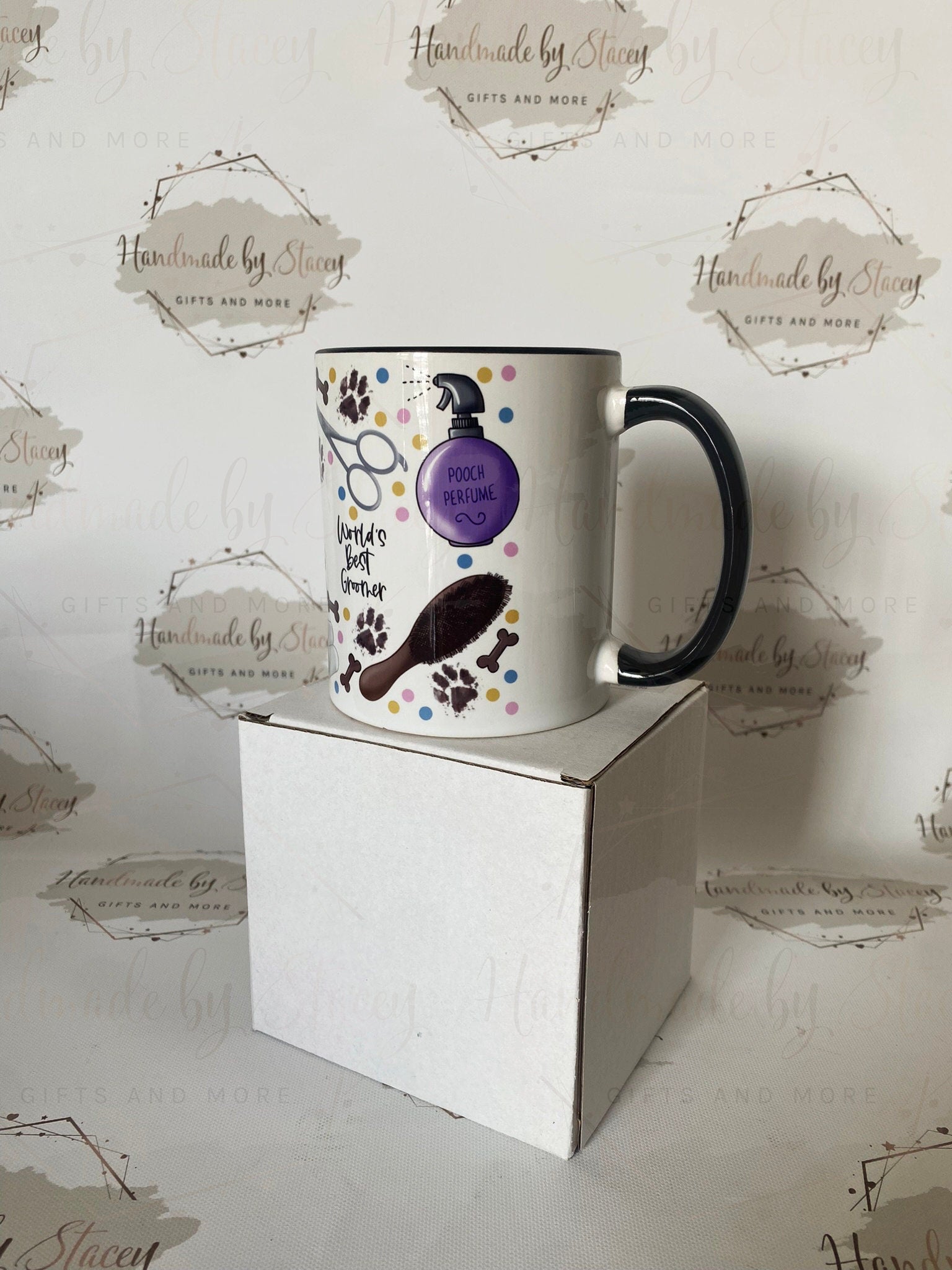 Personalised Ceramic Mug|World's Best Dog Groomer|Christmas Birthday Gift|Editable Text|Gift from the Dog|Thank you Gift