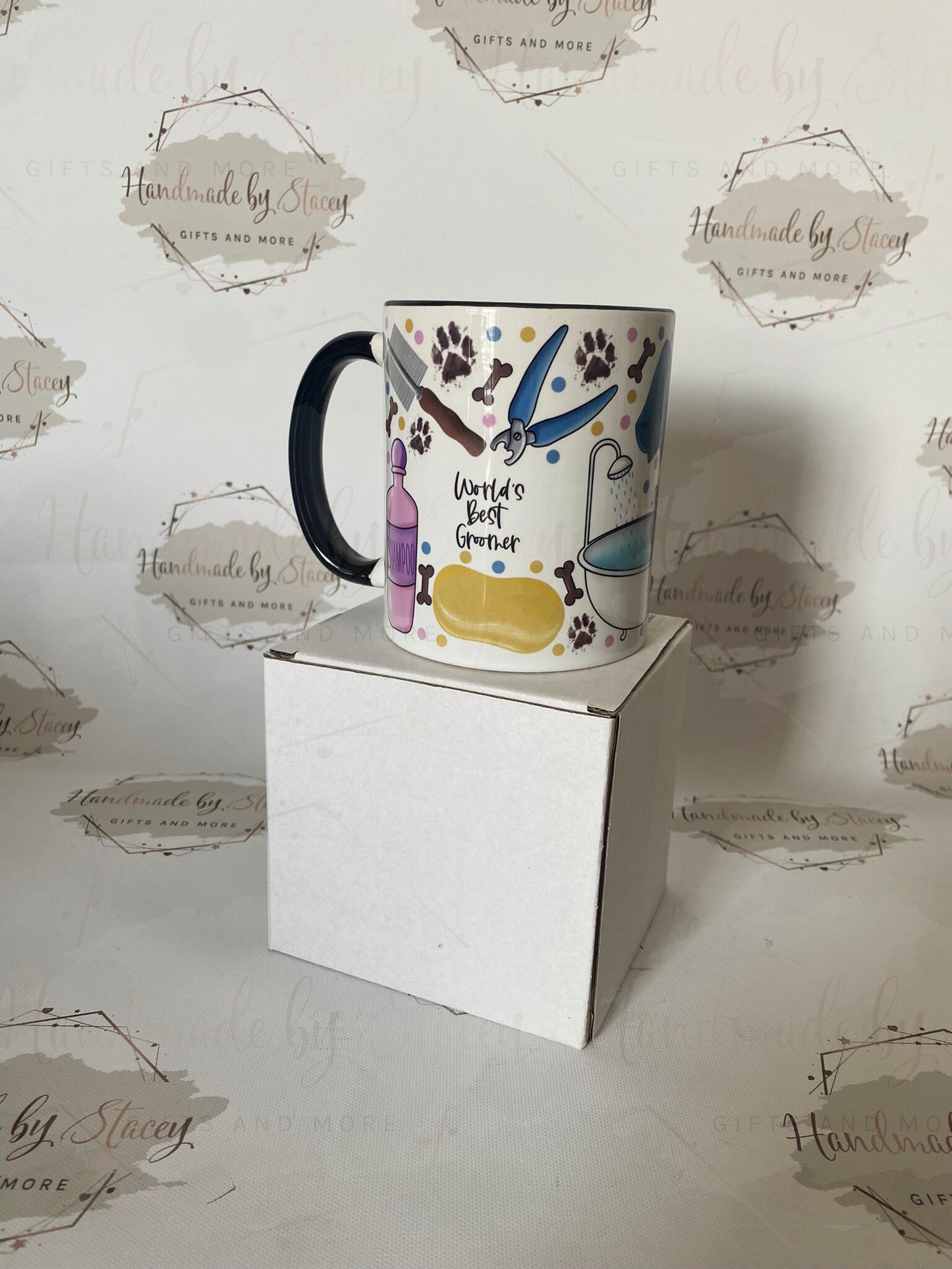 Personalised Ceramic Mug|World's Best Dog Groomer|Christmas Birthday Gift|Editable Text|Gift from the Dog|Thank you Gift